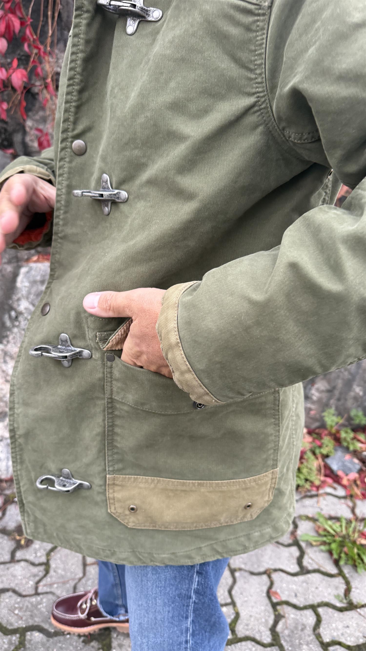 Bedford fireman jacket jungle cloth - Military Green