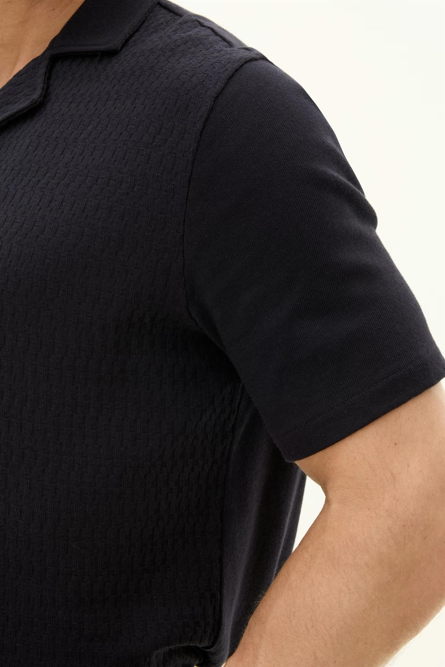 Kirk knitted shirt - Night blue