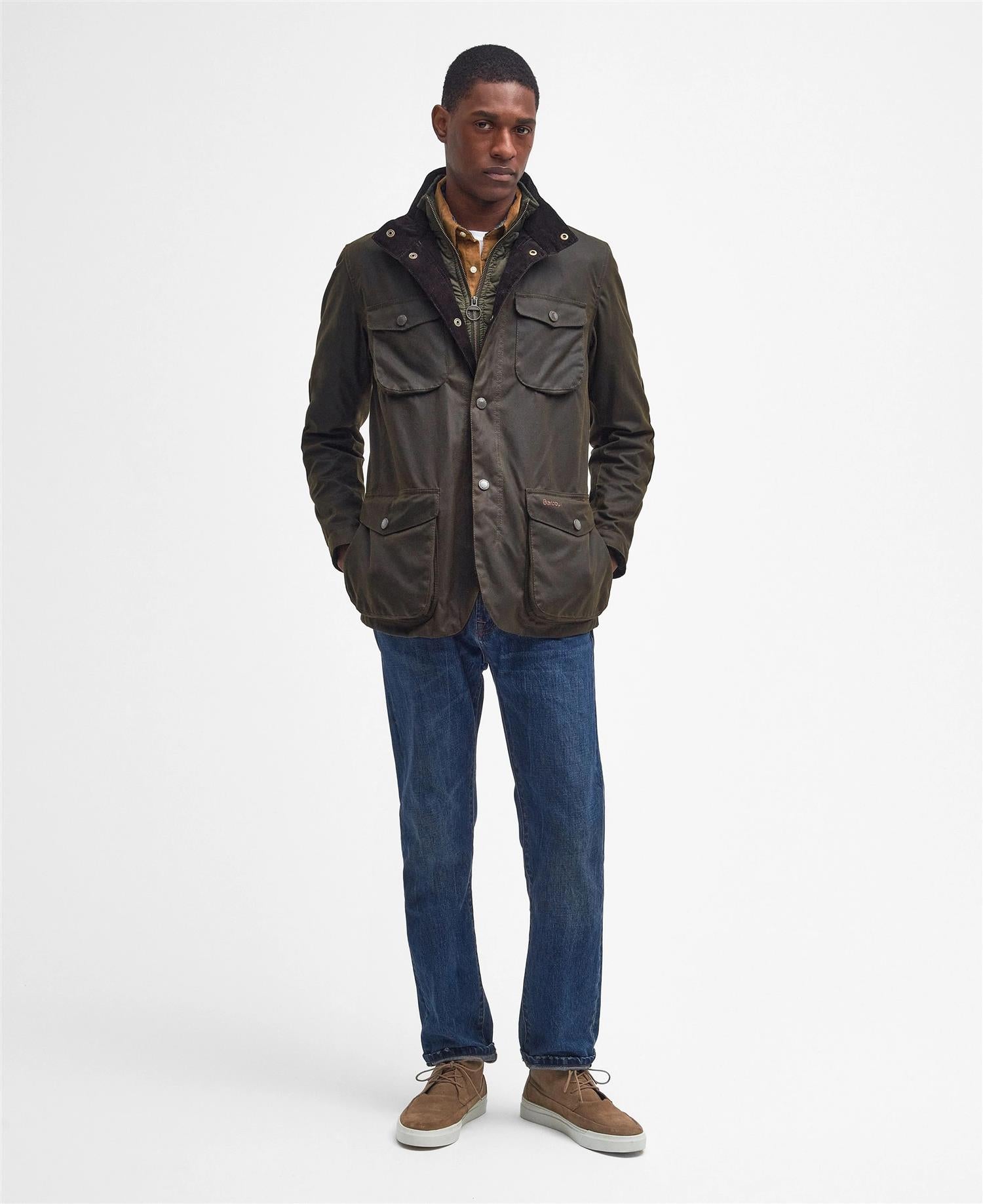 Ogston wax jacket- Olive