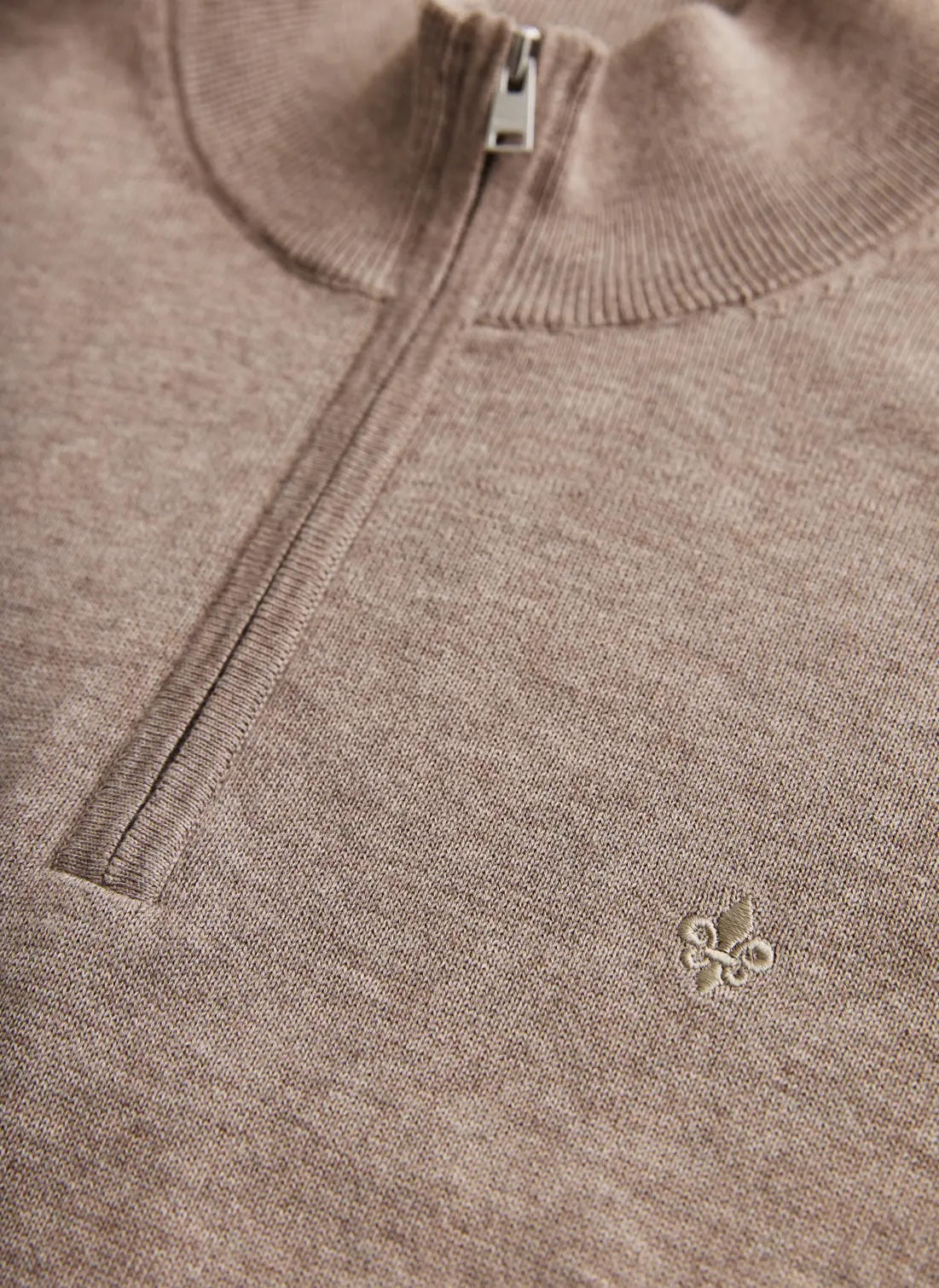Riley Half Zip- Brown