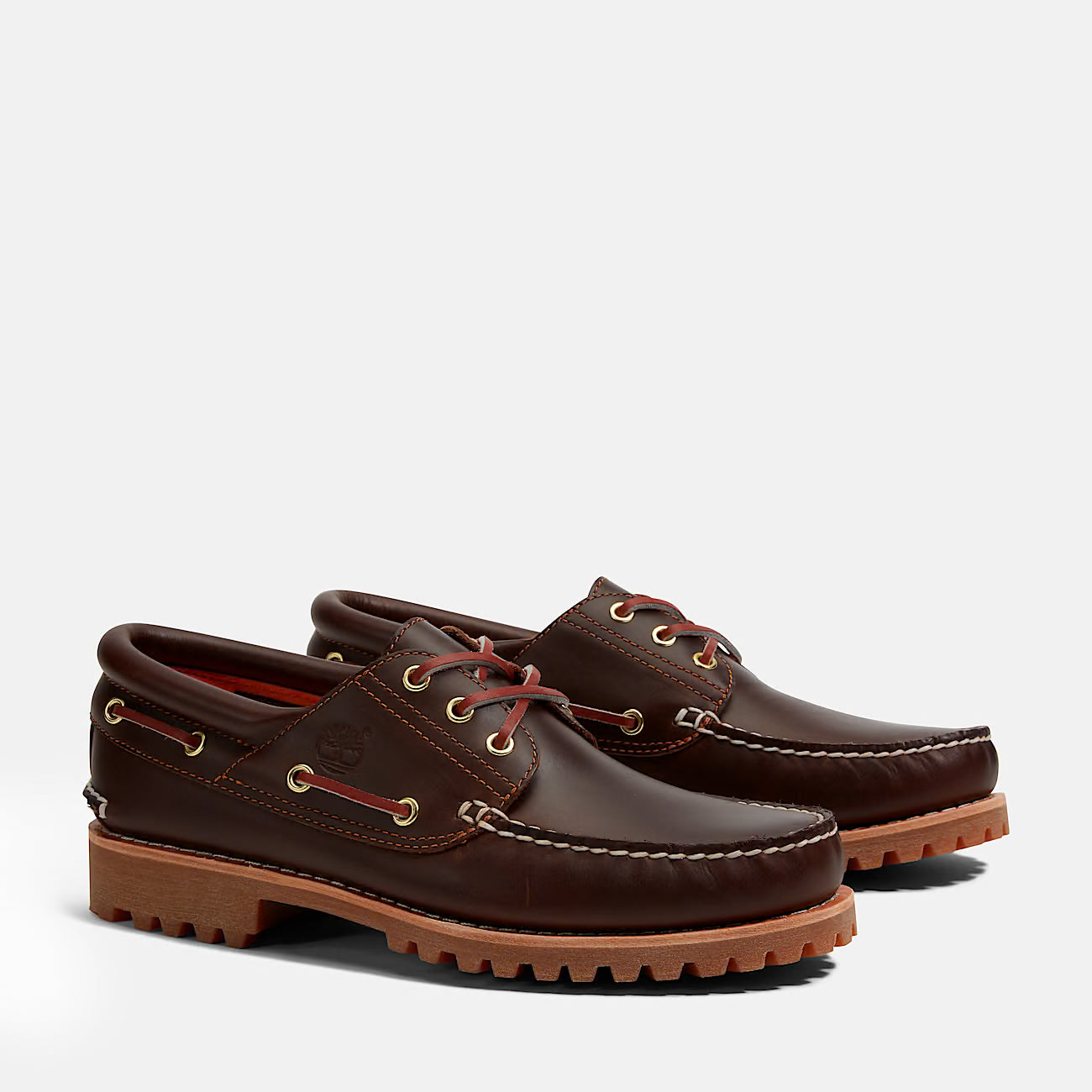 Authentic boat shoe 3 eye lug sole - Brown