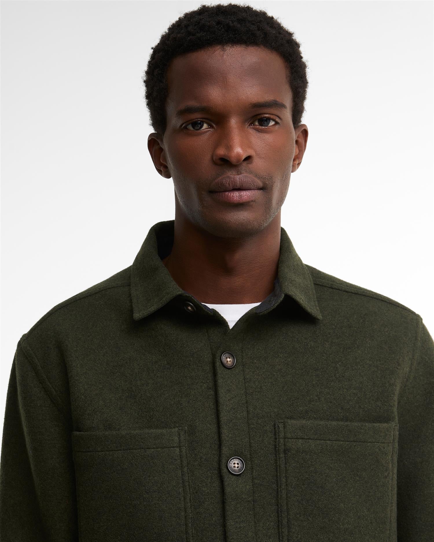 Marltown wool blend overshirt- Sage