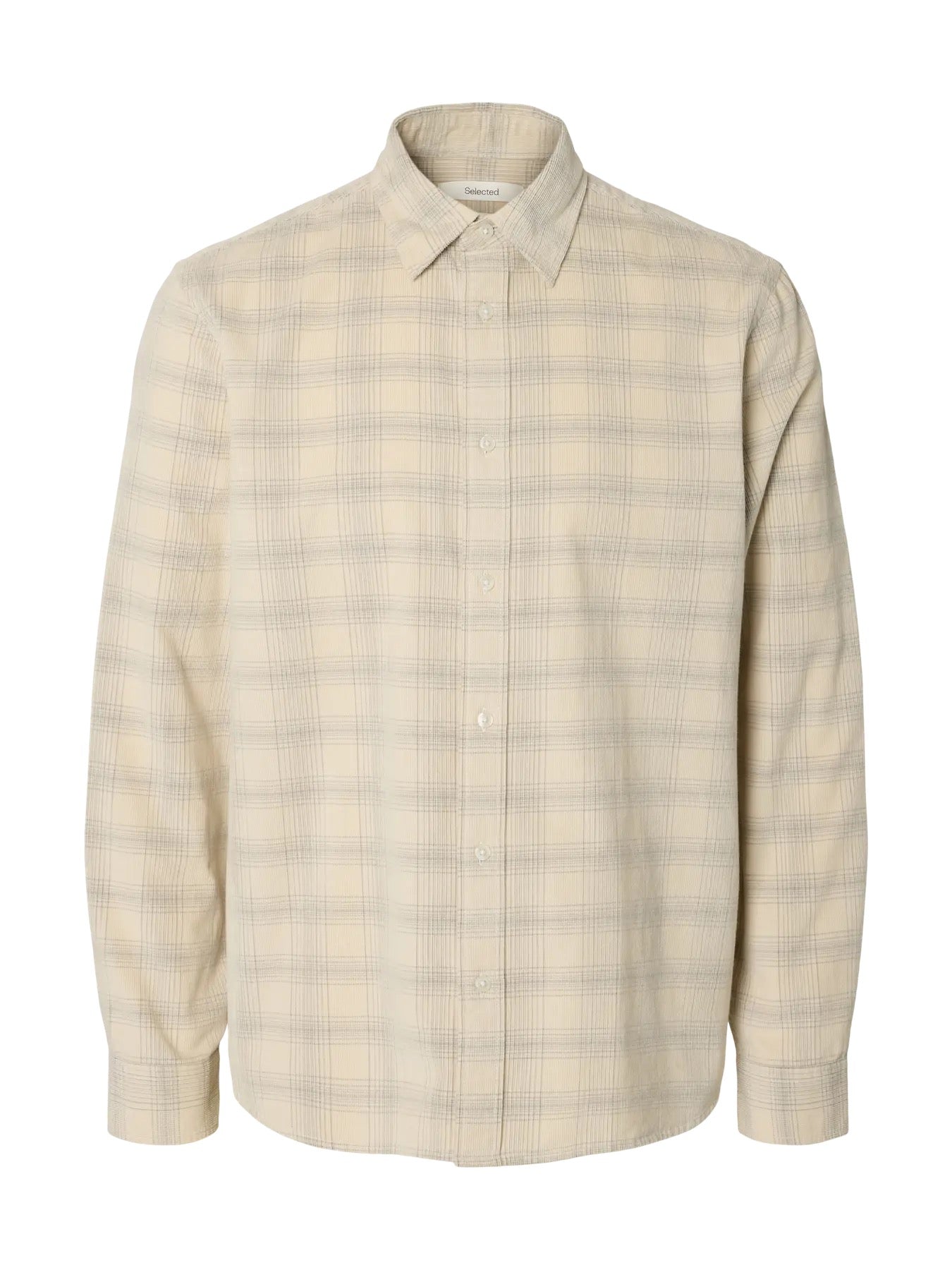 Reg Claus cord check shirt - Oatmeal/Brushed