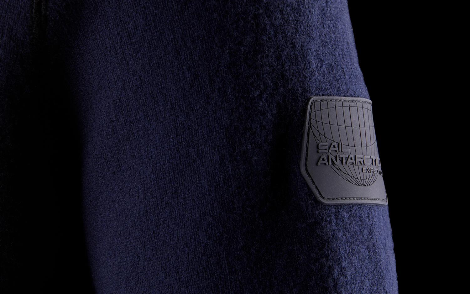 Spine knitted hood - Dk navy