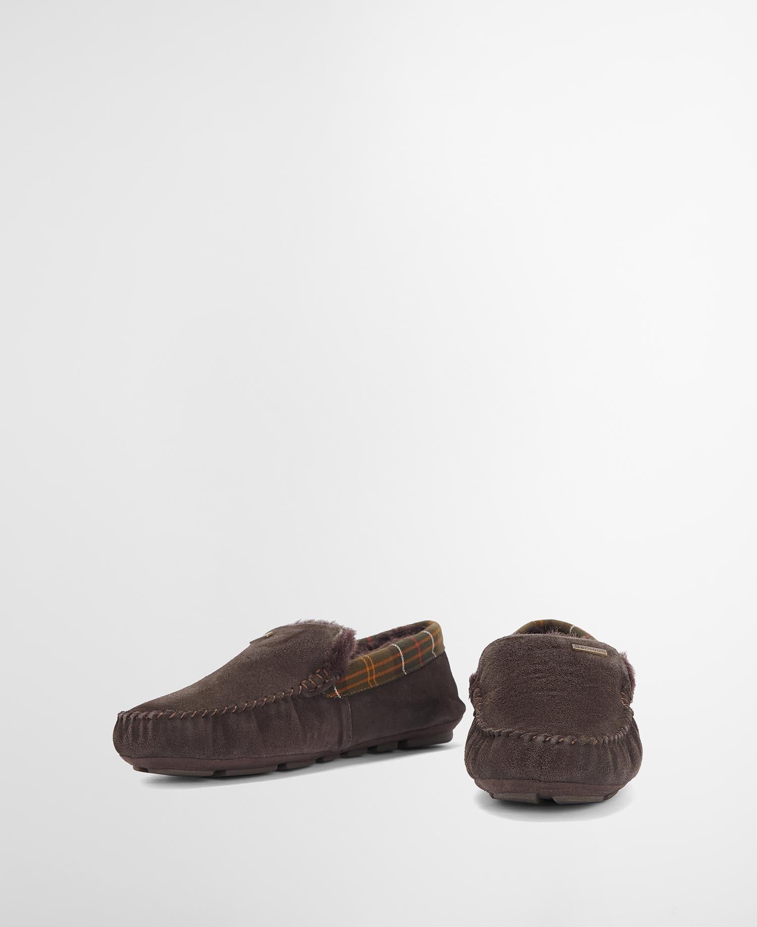 Monty Moccasin Slipper- Brown suede