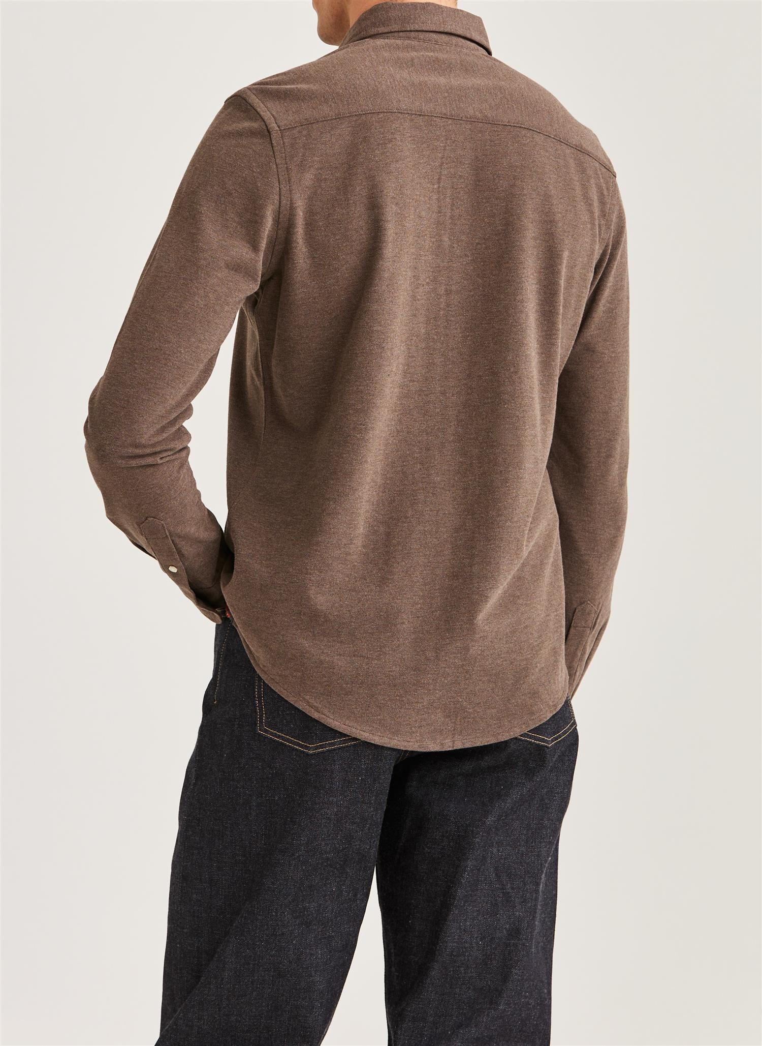 Camden Piqué Shirt -Brown