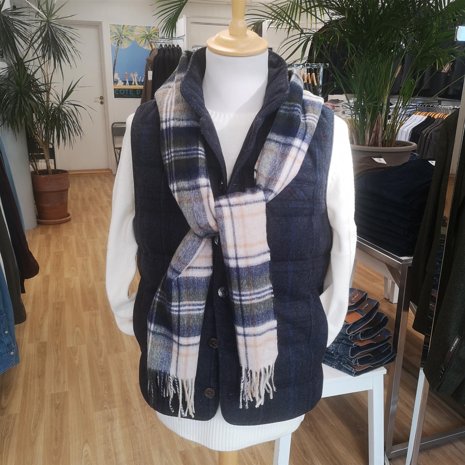 Vest wool - Navy check