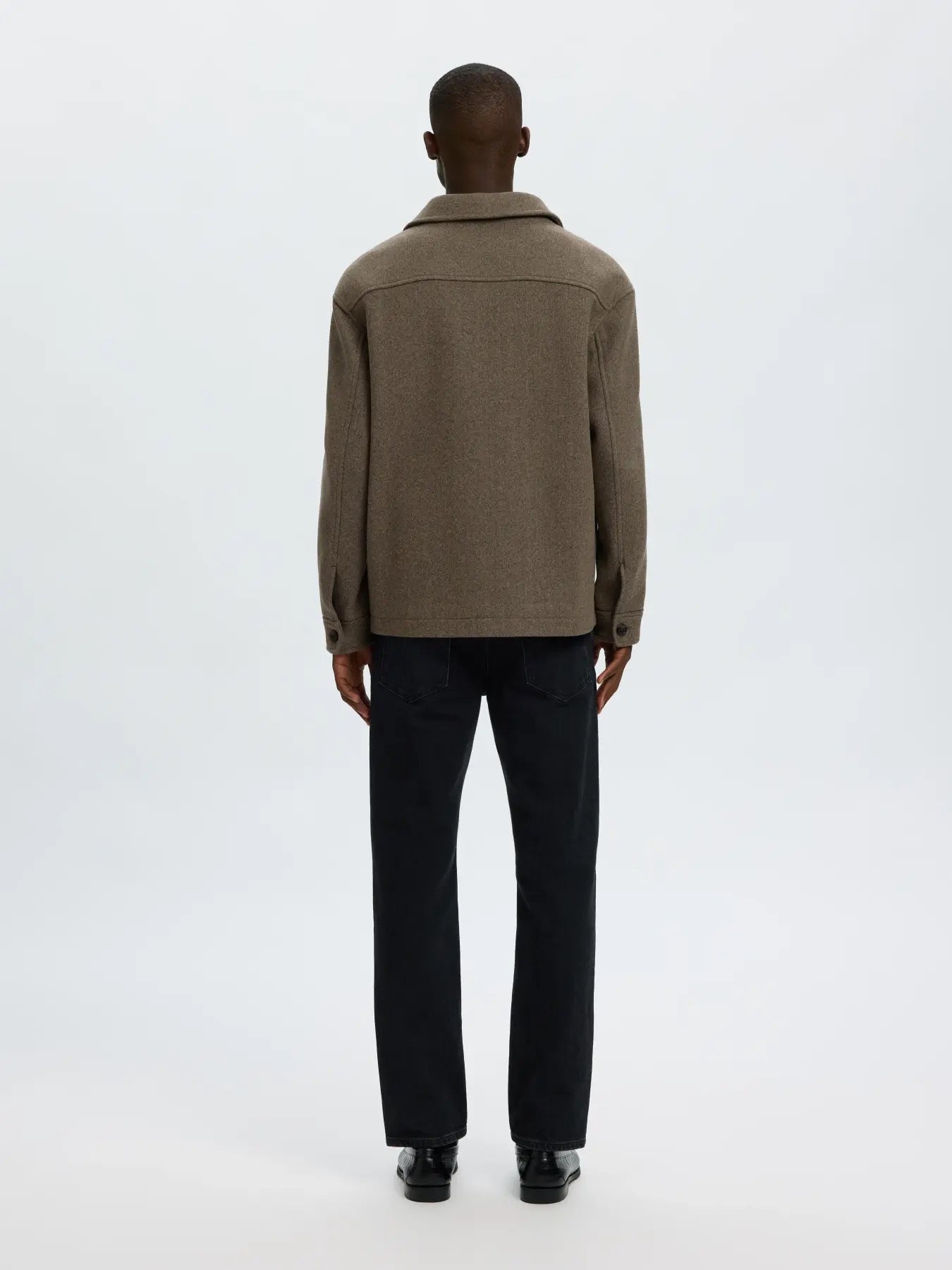 Mitch woolblend shacket- chocolate torte