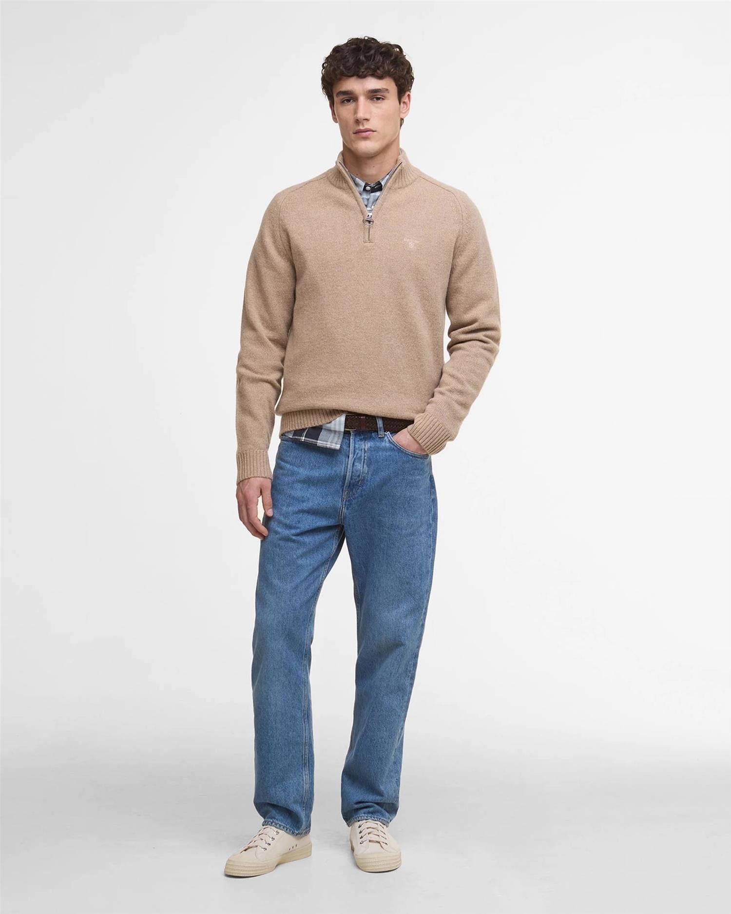 Grangetown Crew Neck Sweater- Washed stone