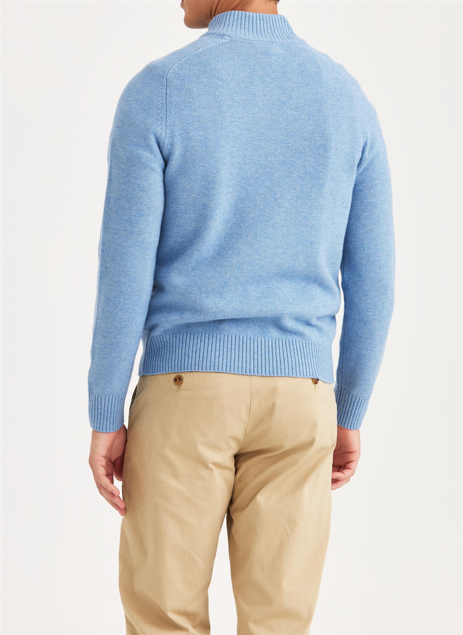 New Hertford Half Zip- Light blue