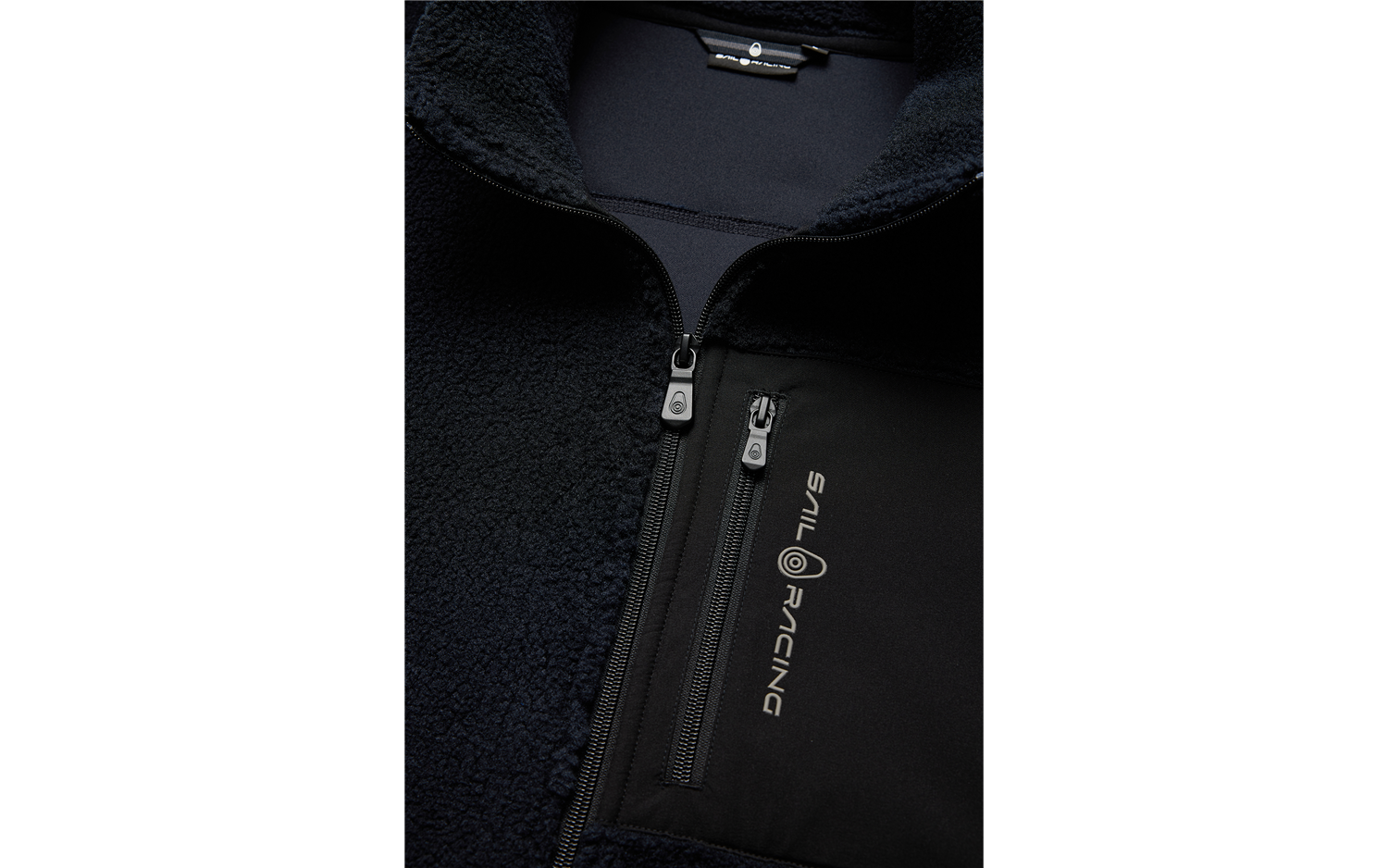 Bowman pile zip jacket- Dk navy