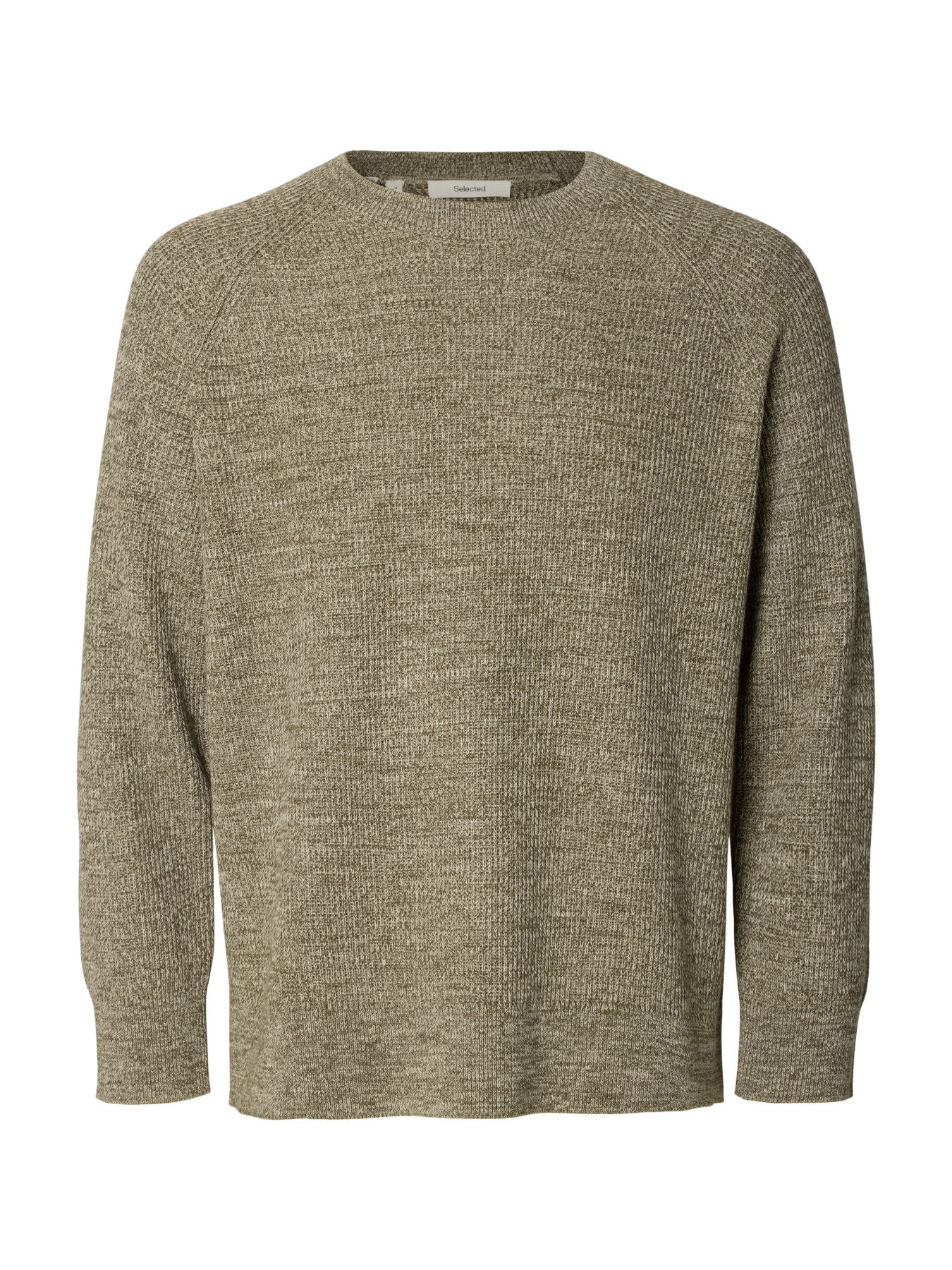 Bruno ls knit reg - Oatmeal/kalamata