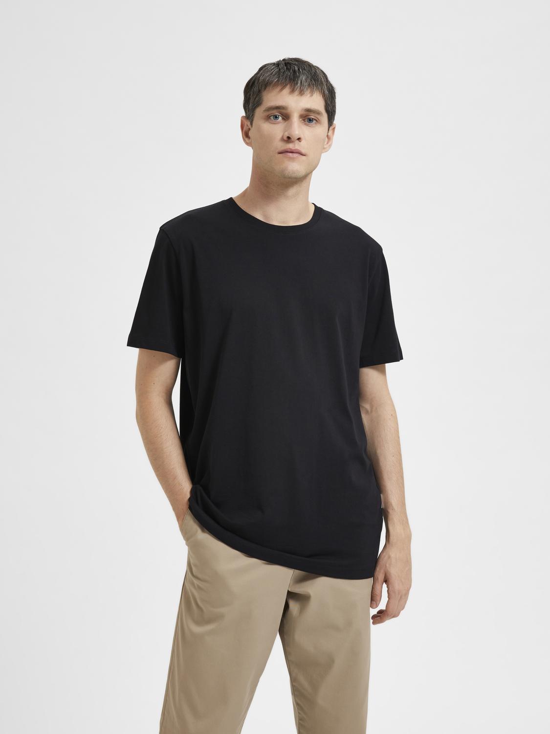 Aspen ss o-neck tee- Sort