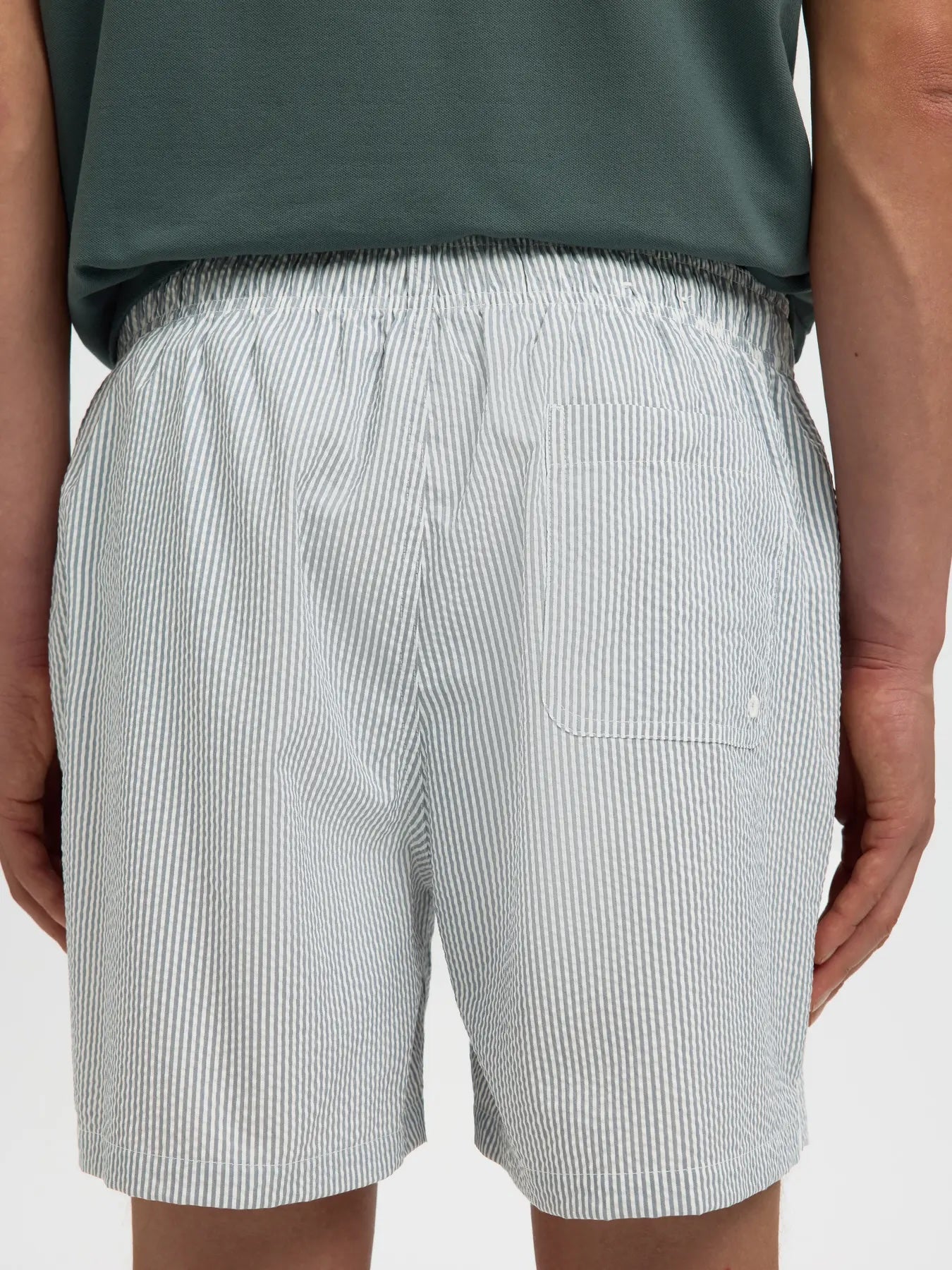 Cooper seersucker swimshorts- Blue mirage