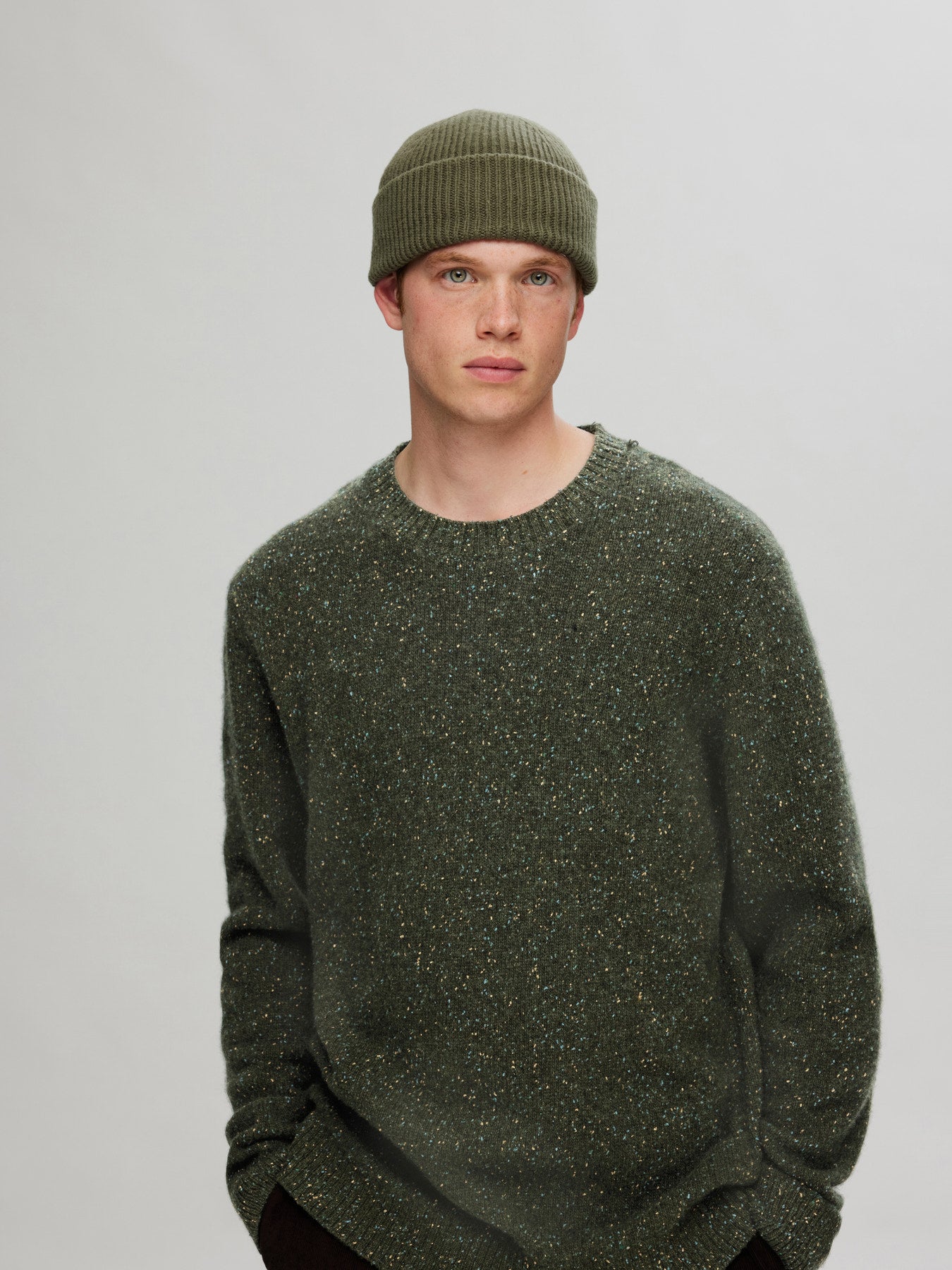Neil ls knit neps crew - Forest night/neps