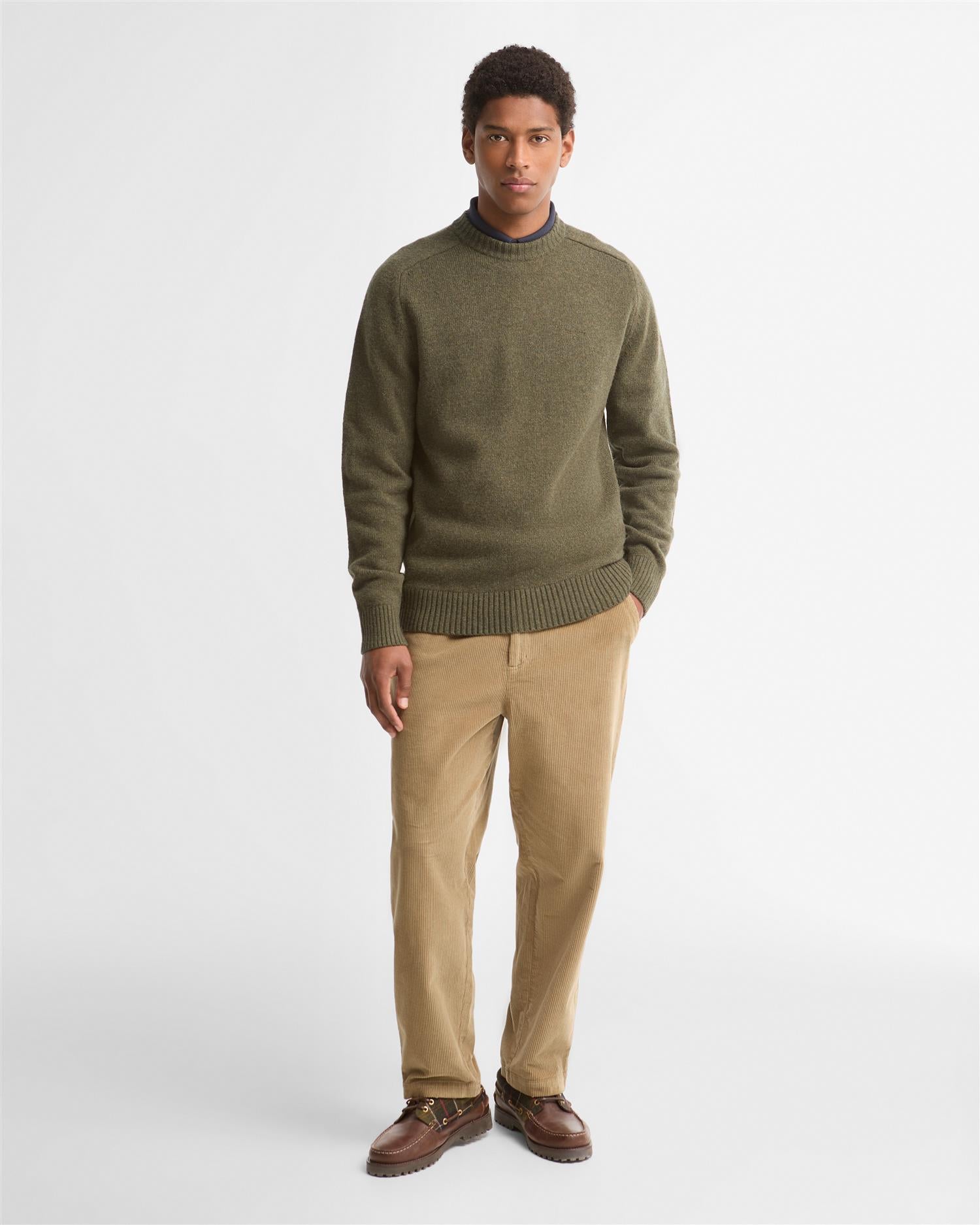 Newtown Crew Neck- Mid olive