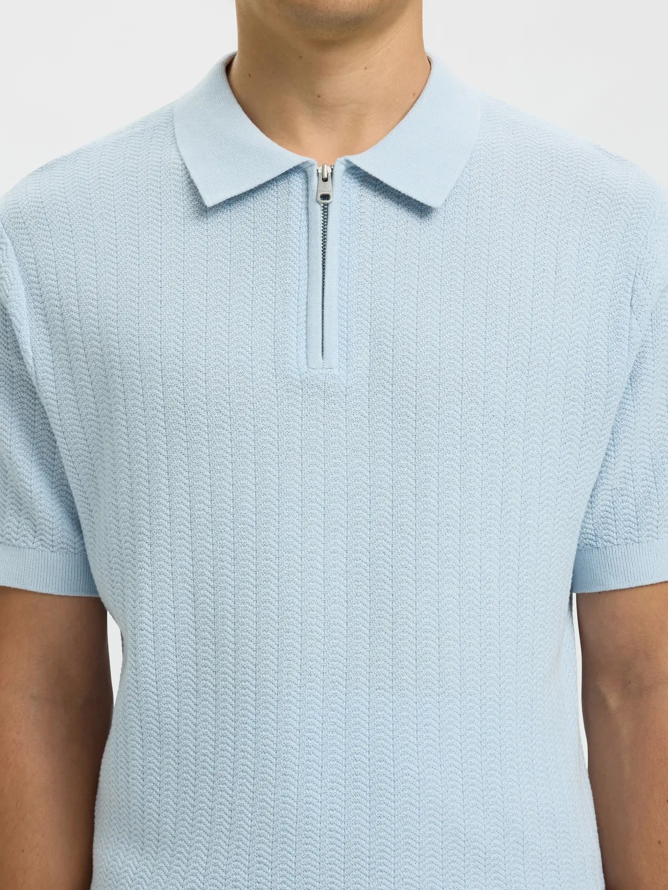 Cran ss knit zip polo - Skyway