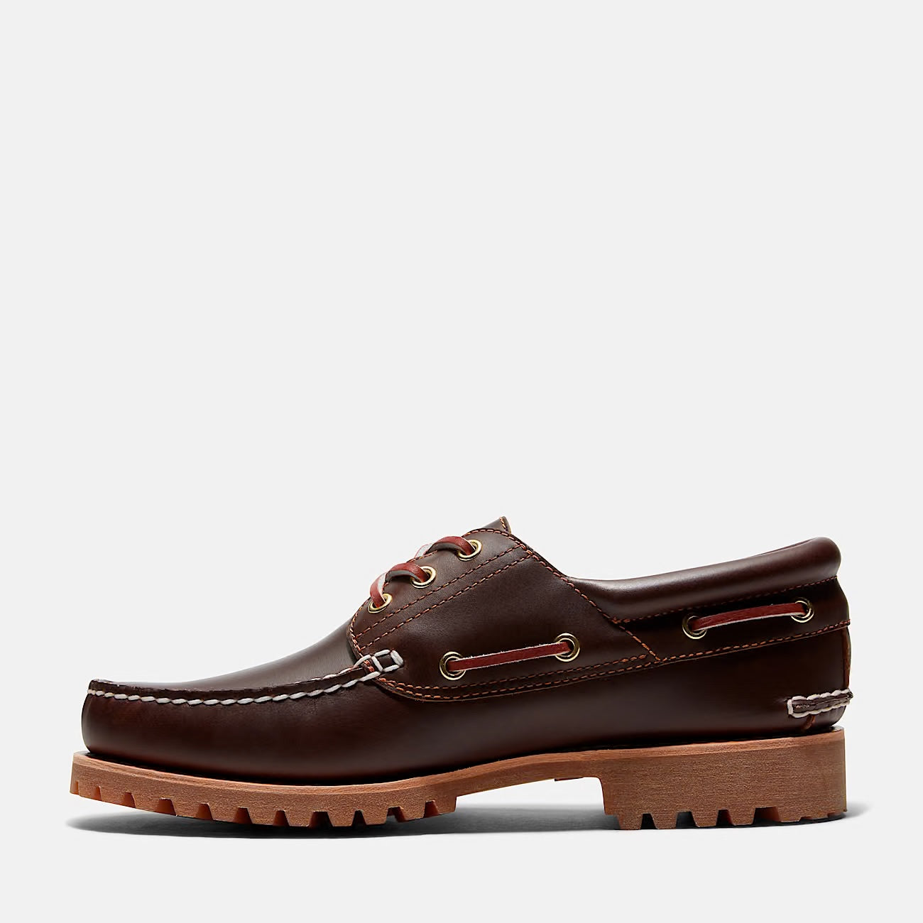 Authentic boat shoe 3 eye lug sole - Brown