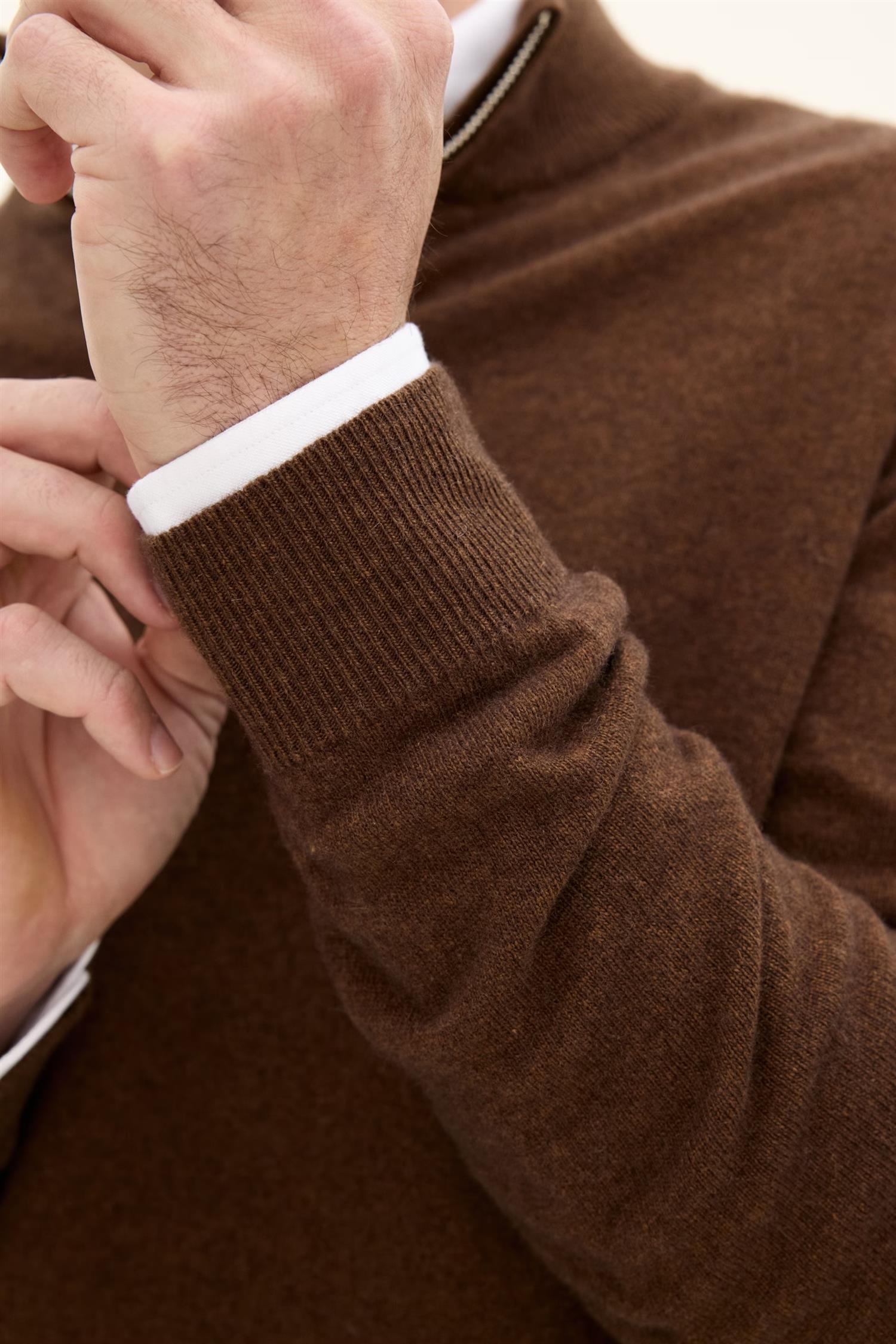 Patton halfzip- Mud brown