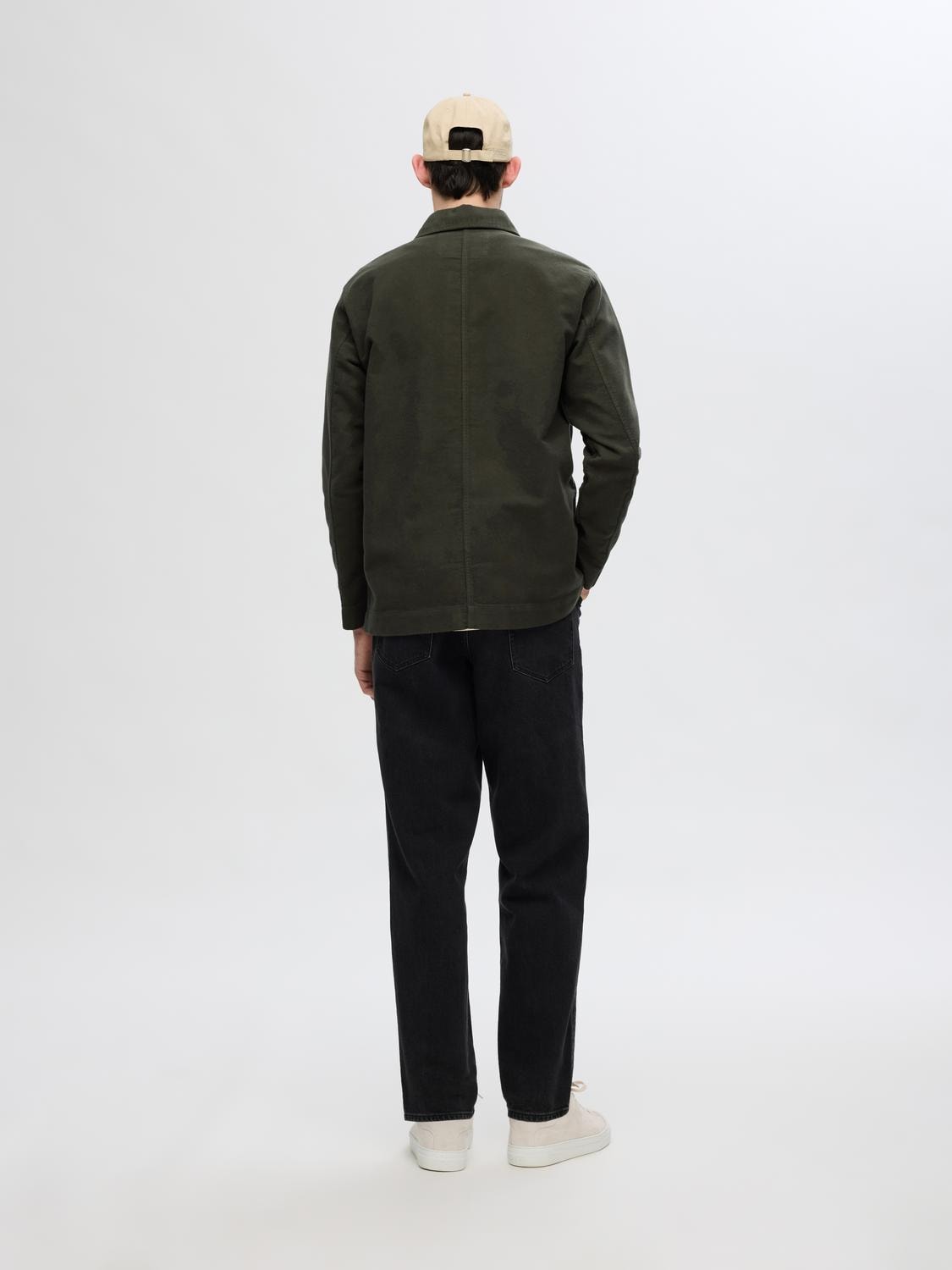 Bent moleskin overshirt - Forest night