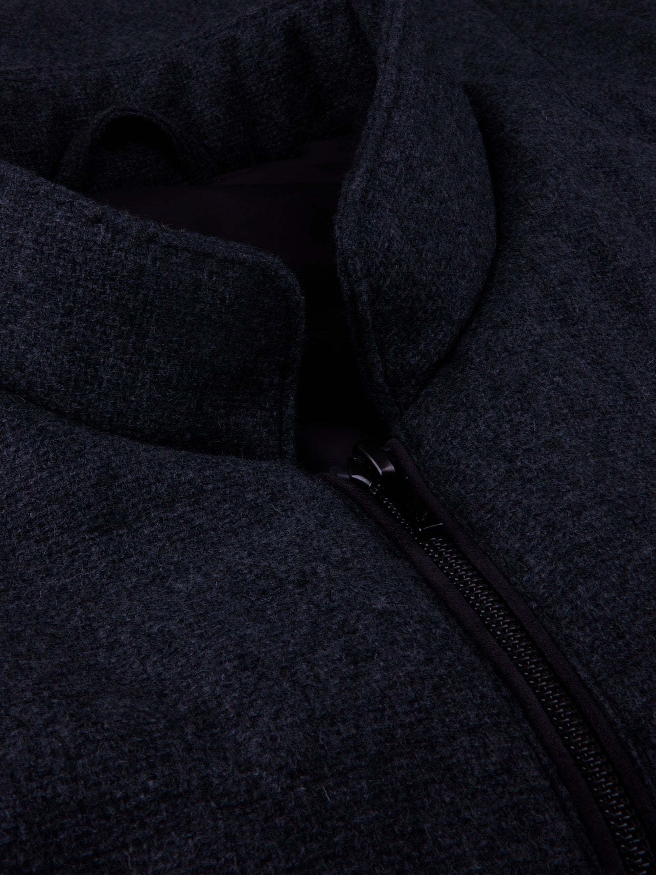 Vest zip Alcantara - Navy