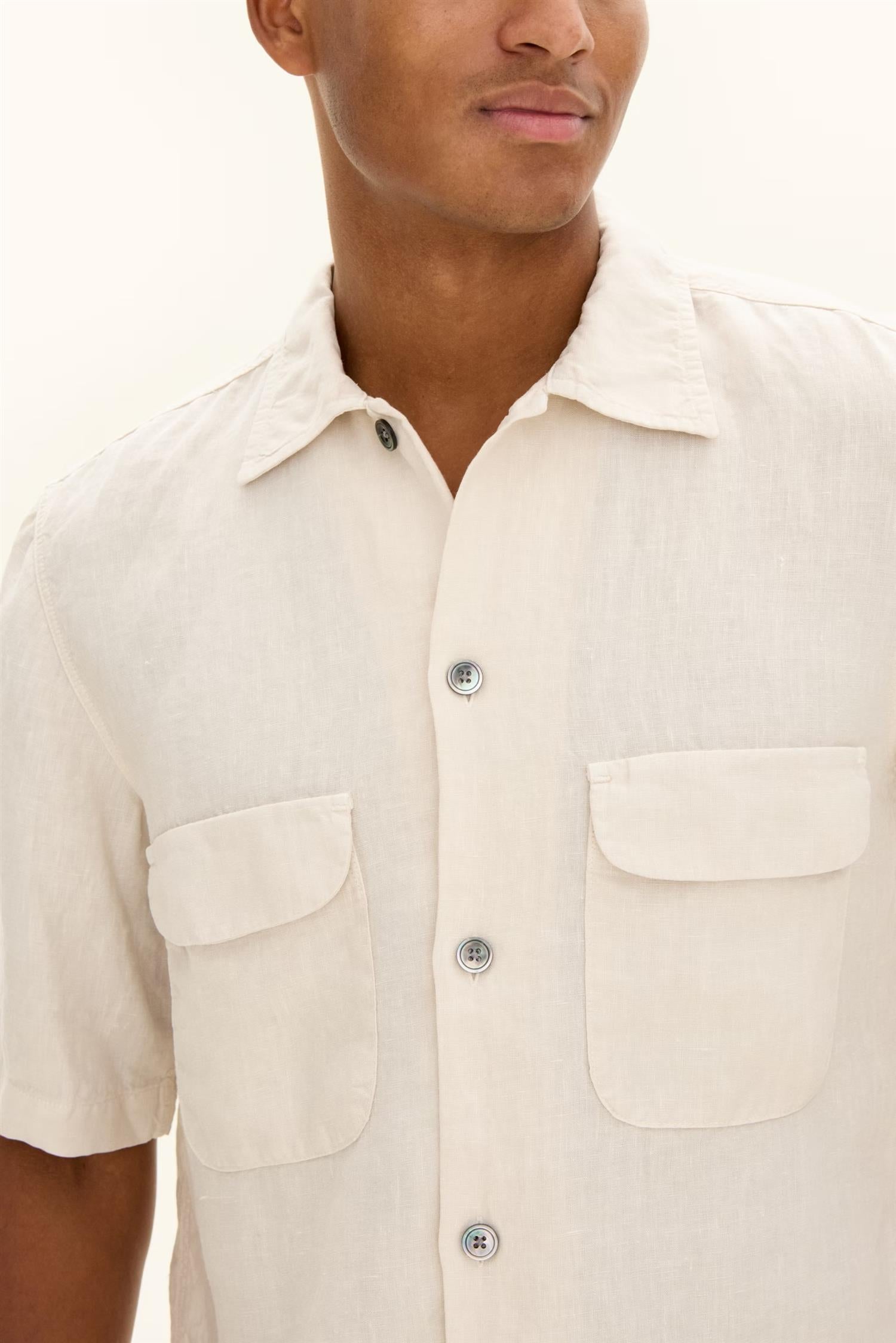 Regfit ss city shirt - Creme white