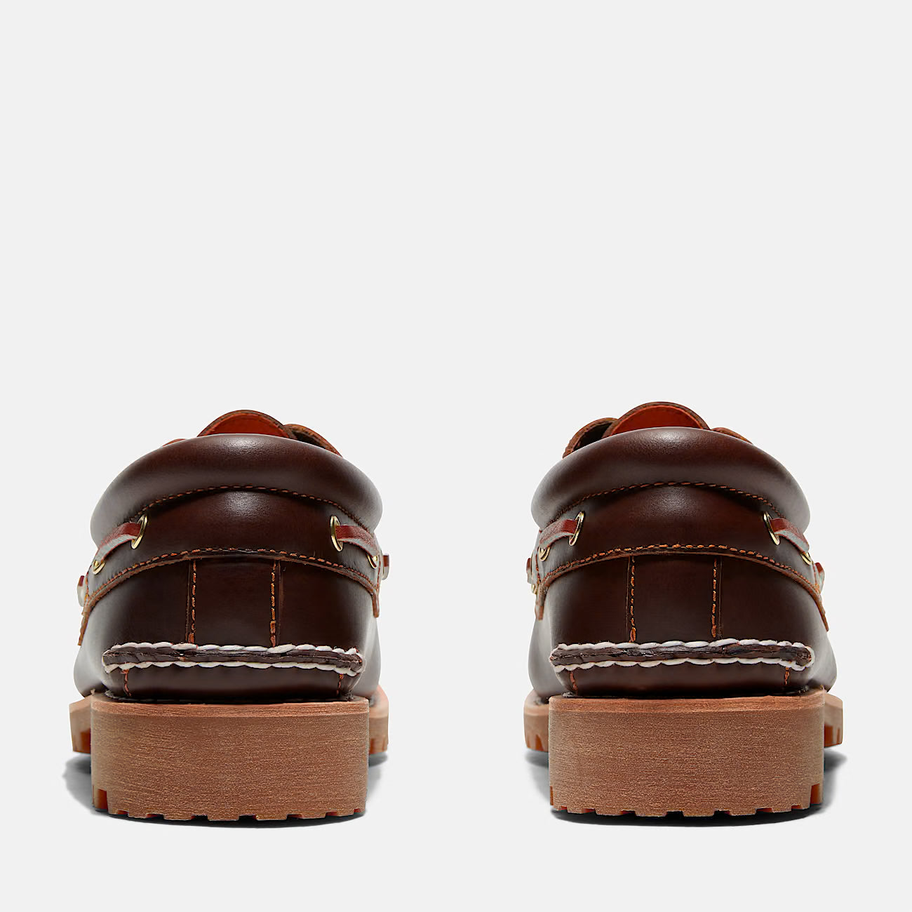 Authentic boat shoe 3 eye lug sole - Brown