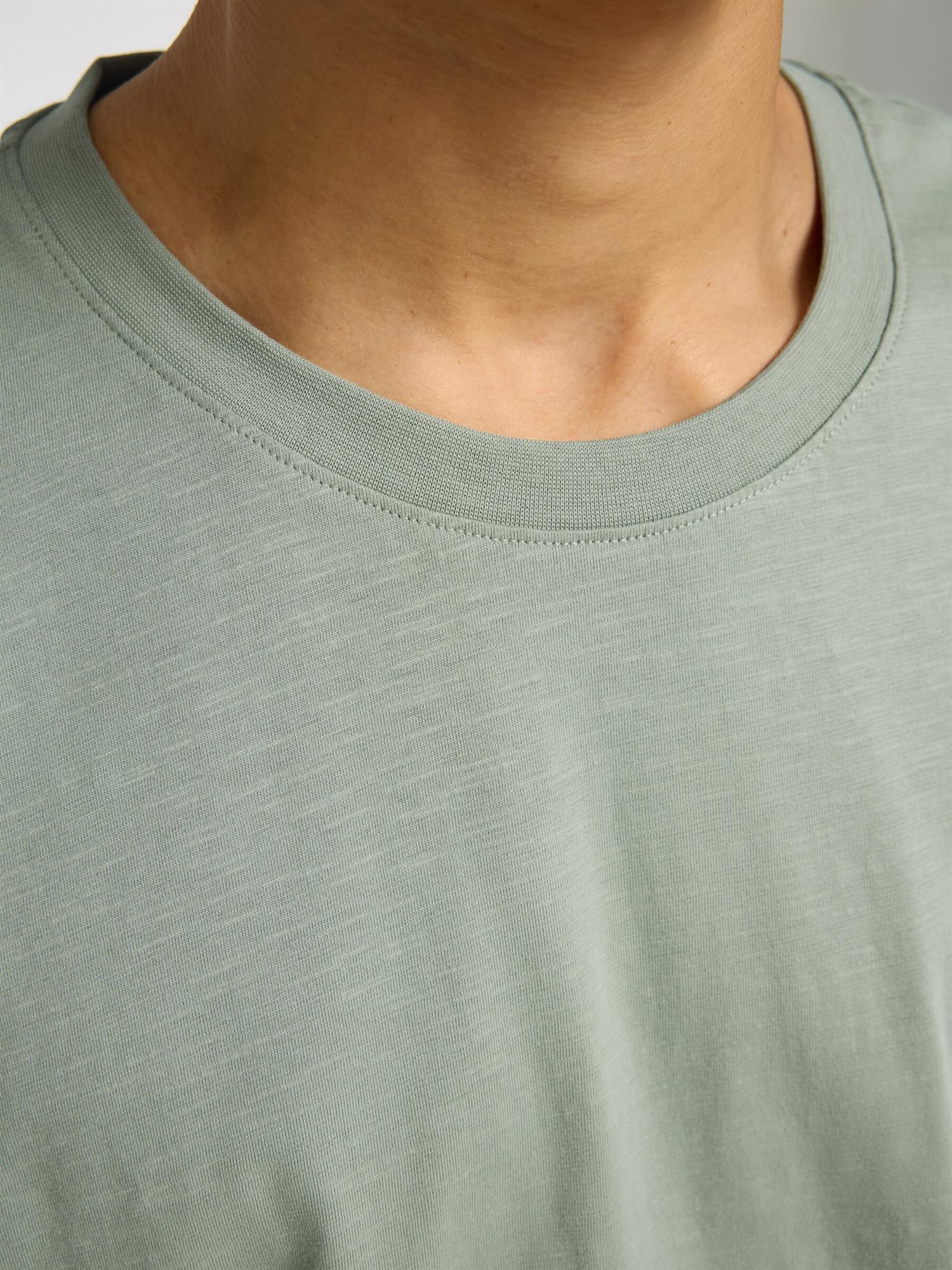 Aspen slub ss o-neck tee- Iceberg green