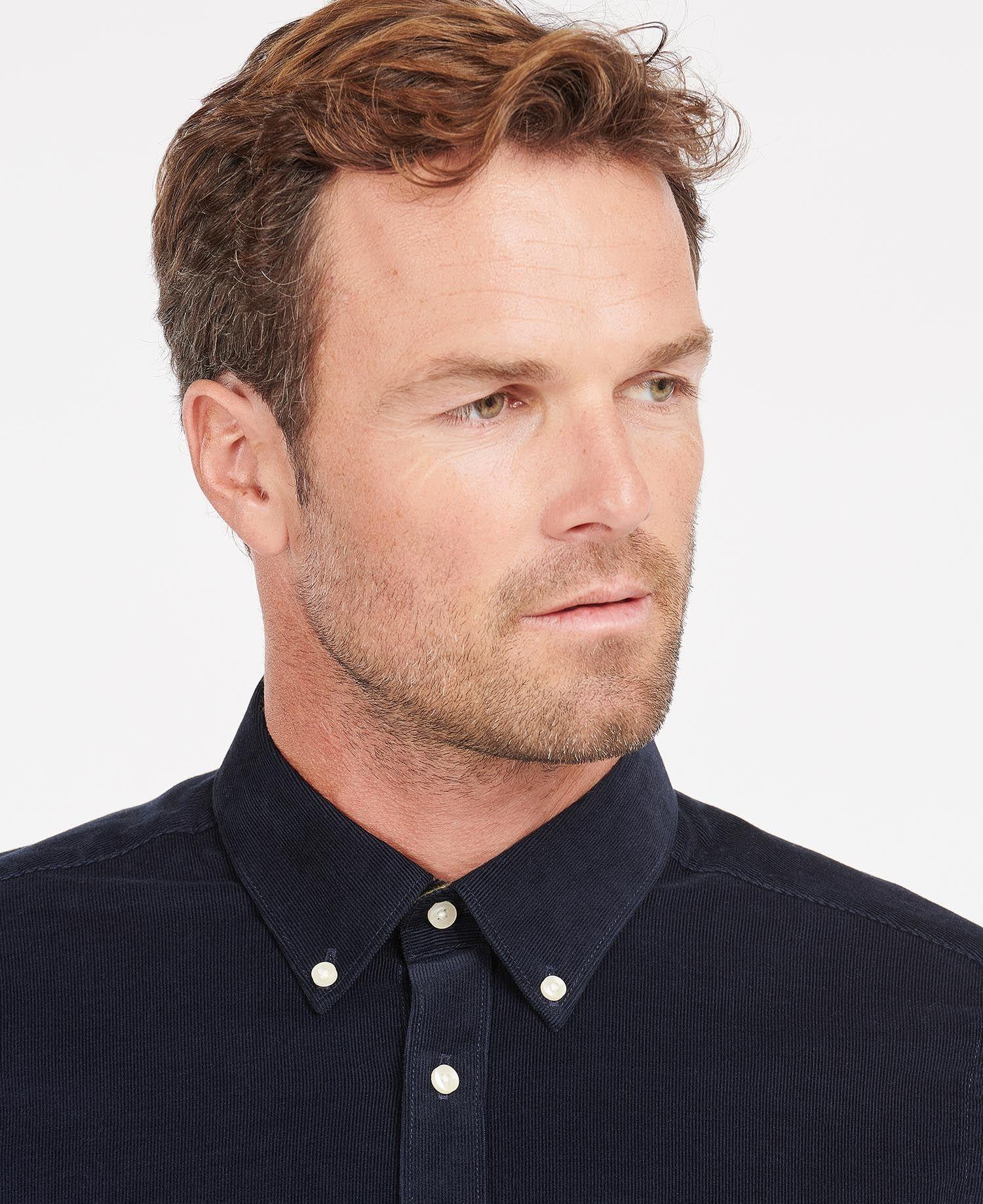 Ramsey tailored cord shirt - navy