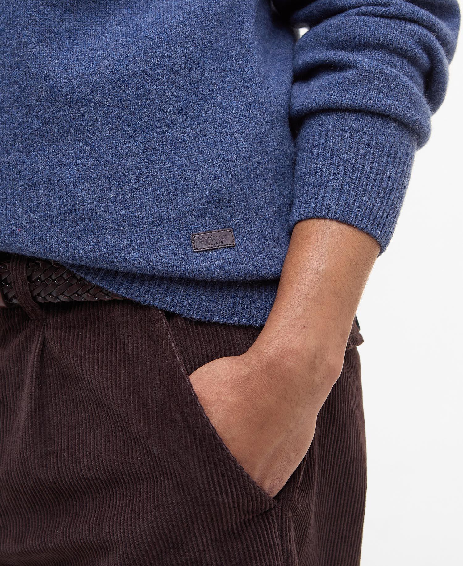 Essential Patch Crew Neck Sweater- Dark indigo