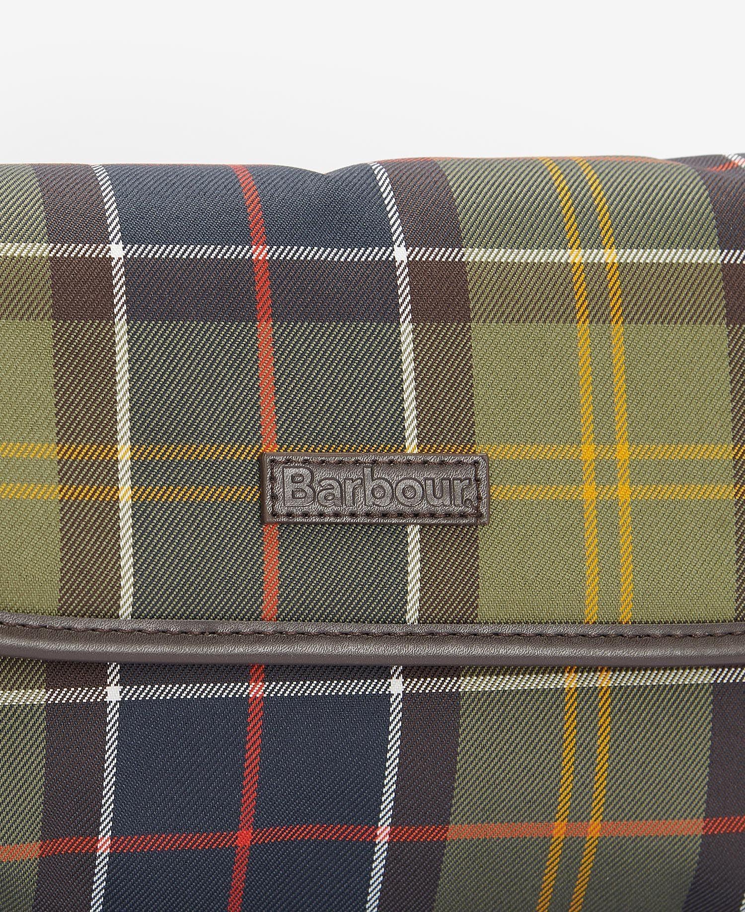 Wax hanging wash bag- tartan classic