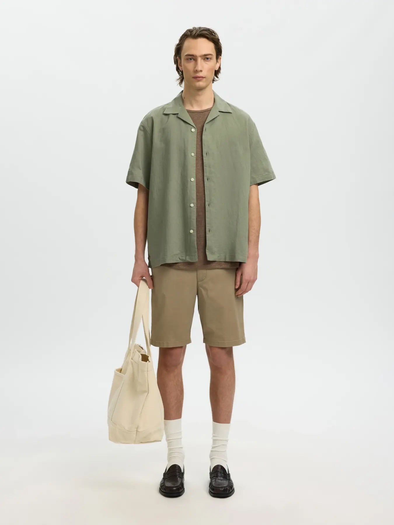 Rlxclay linebl ss shirt - Vetiver