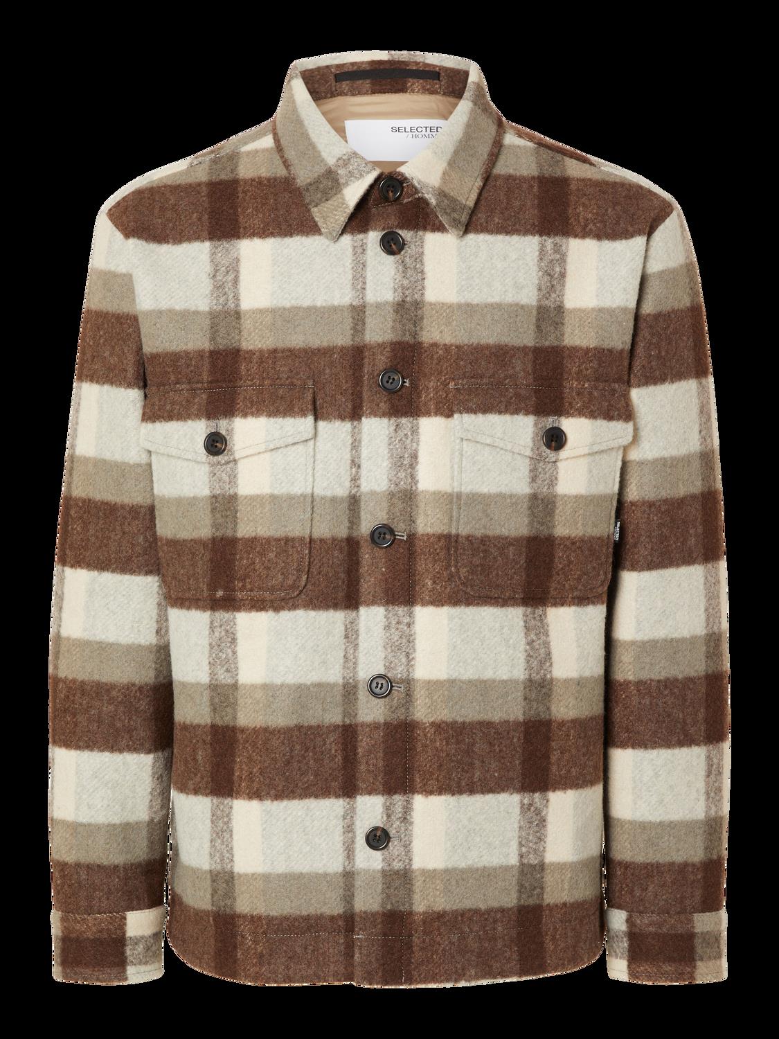 Archive overshirt- Elephant skin/brown/sand