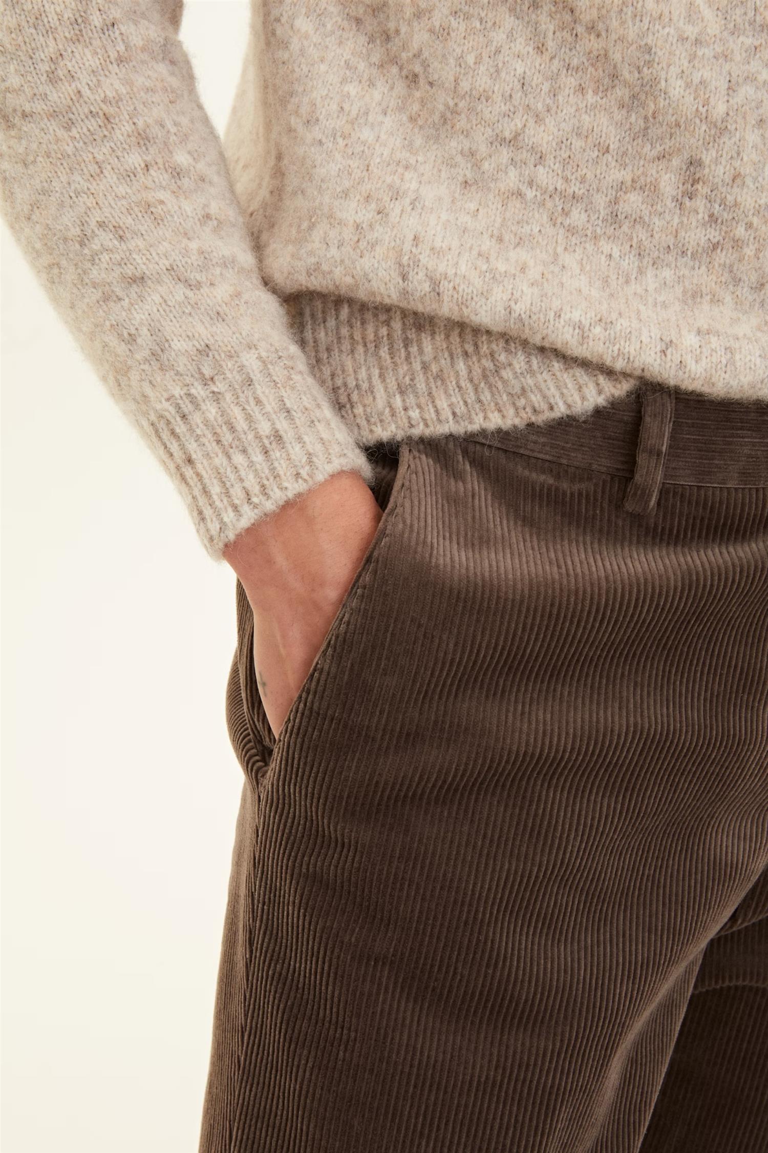 Denz trousers cord- Baked beige