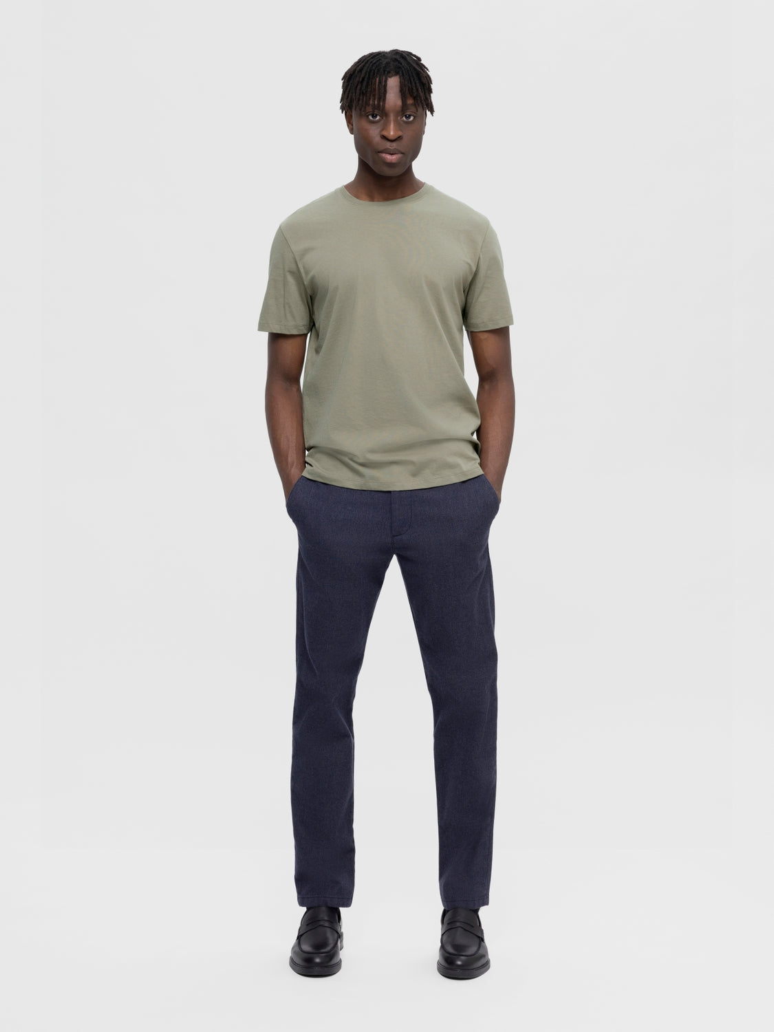 Aspen ss o-neck tee- Vetiver