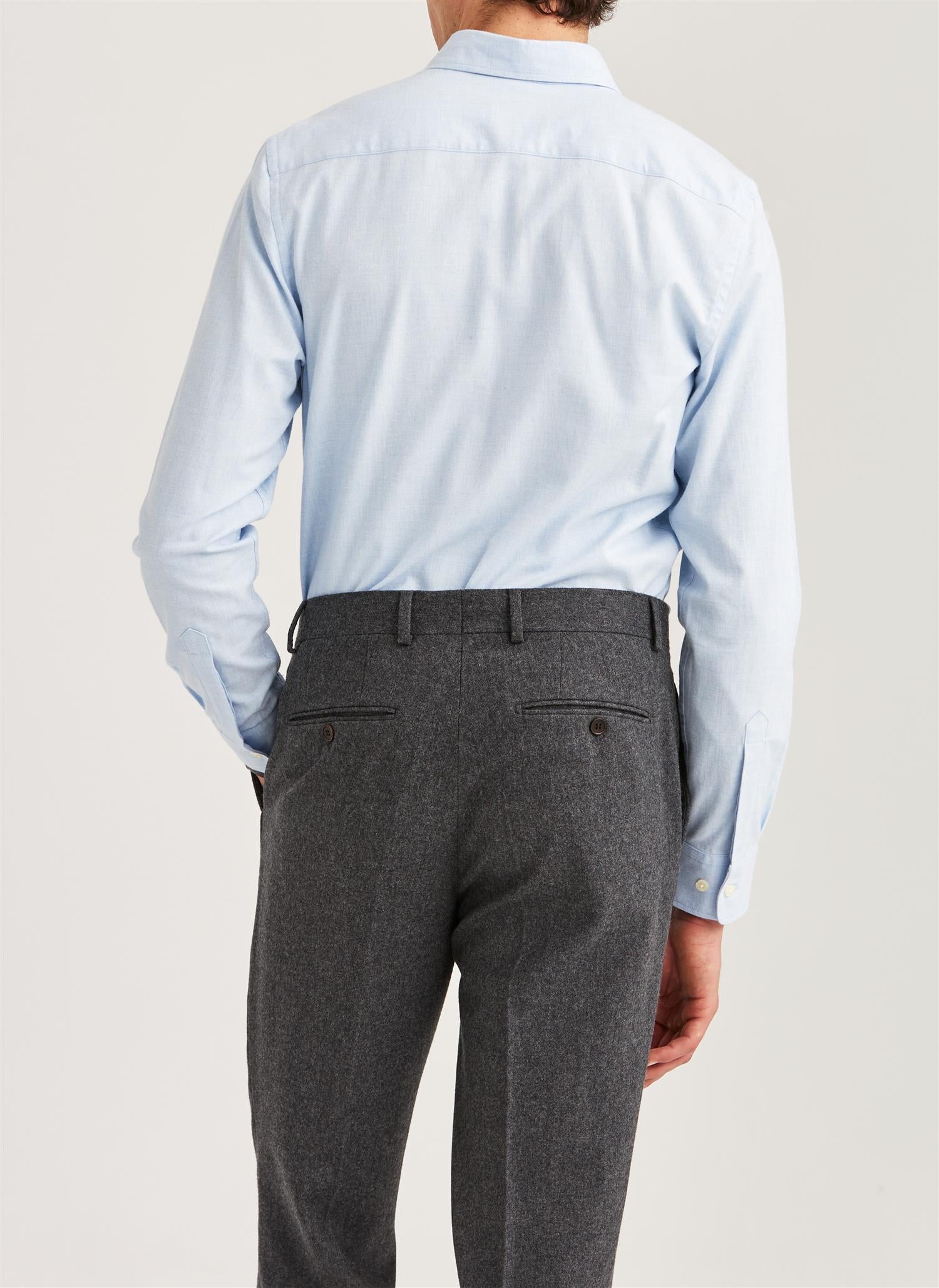 Watts Flannel Shirt-Slim Fit- Light blue