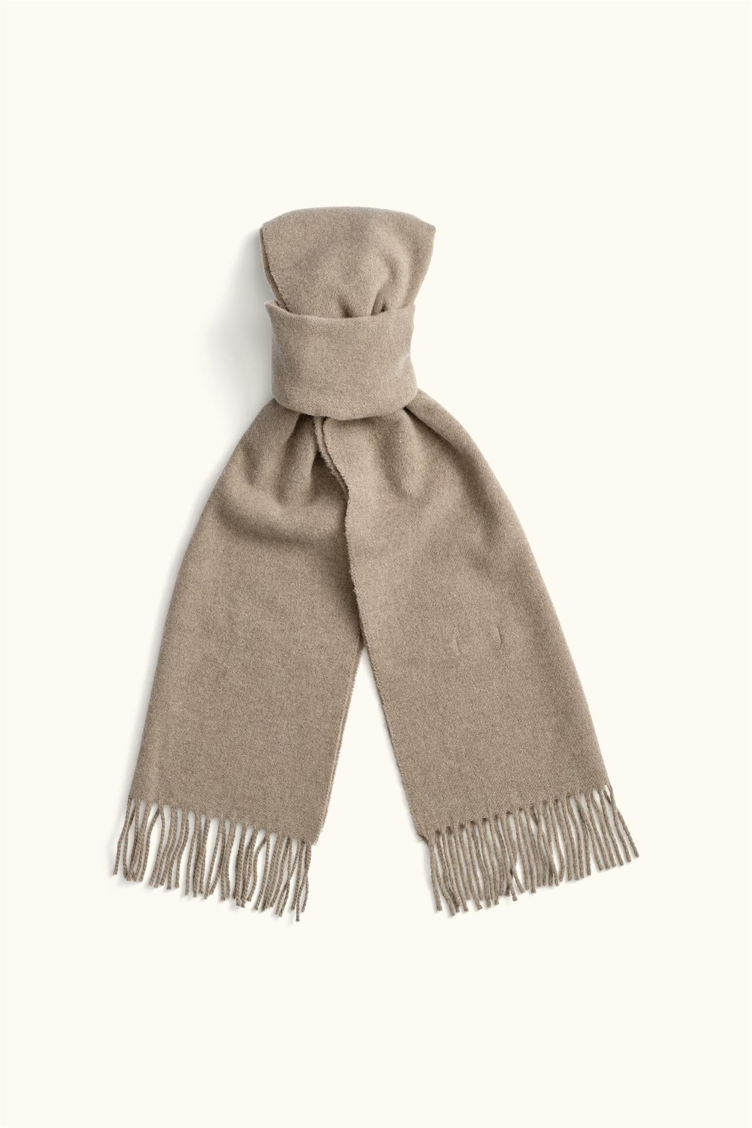 Skjerf børstet ull - Beige