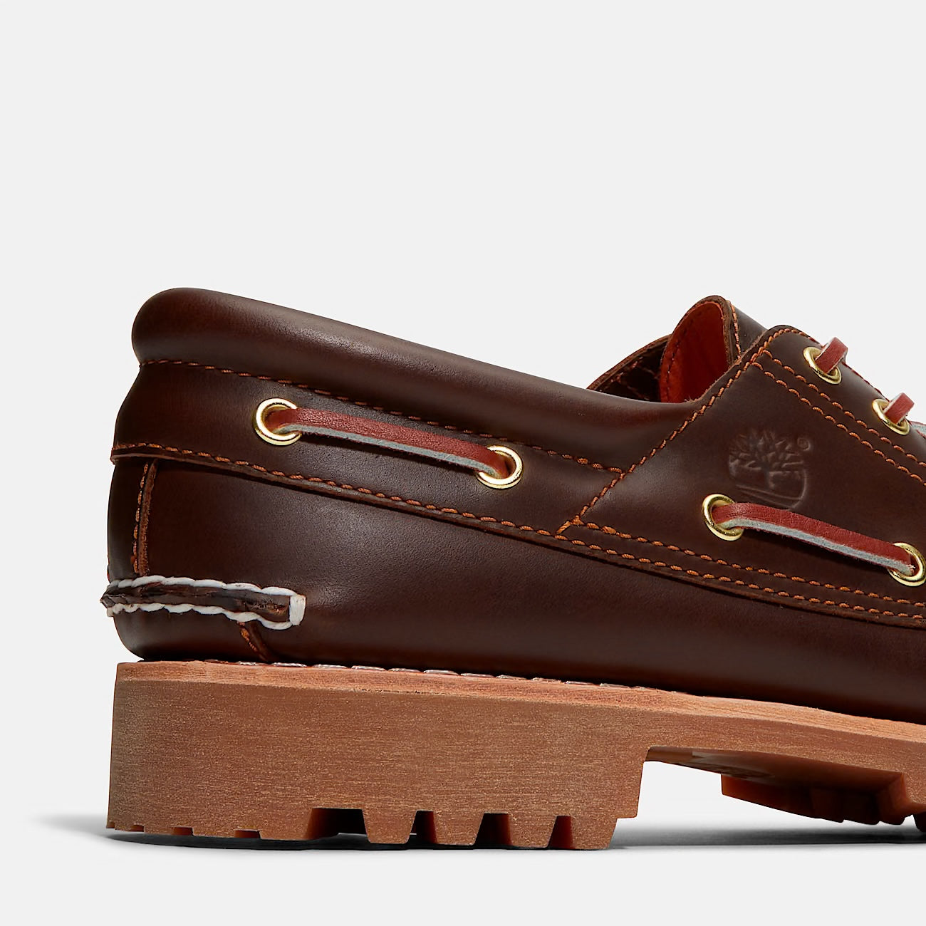 Authentic boat shoe 3 eye lug sole - Brown