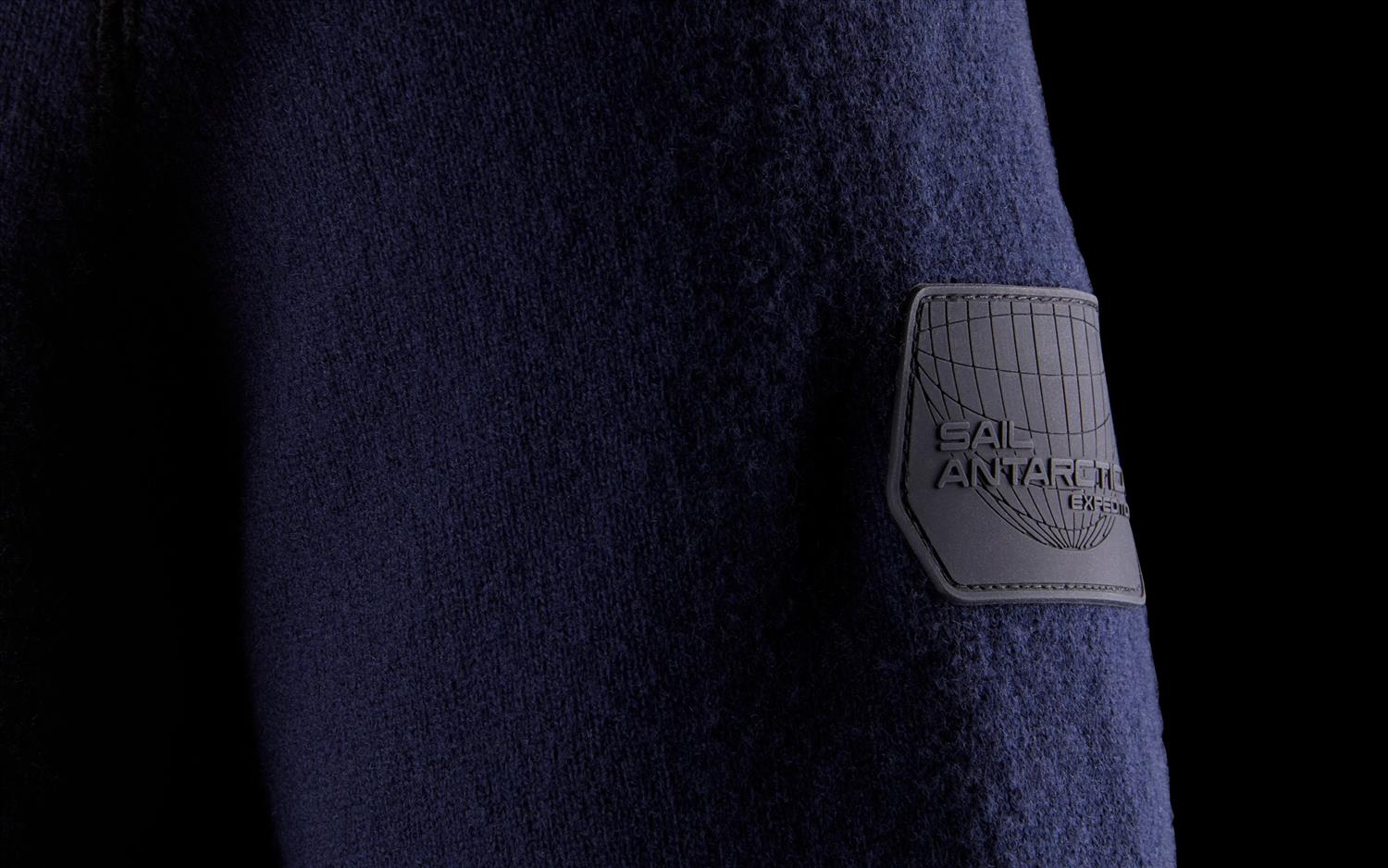 Spine knitted crew neck - Dk navy