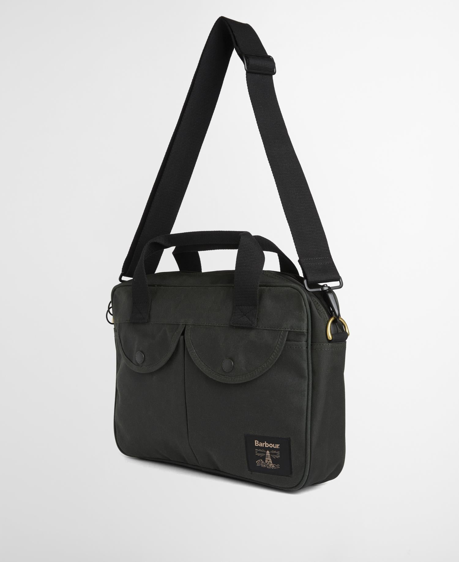 Field Wax Laptop Crossbody Bag- Sage