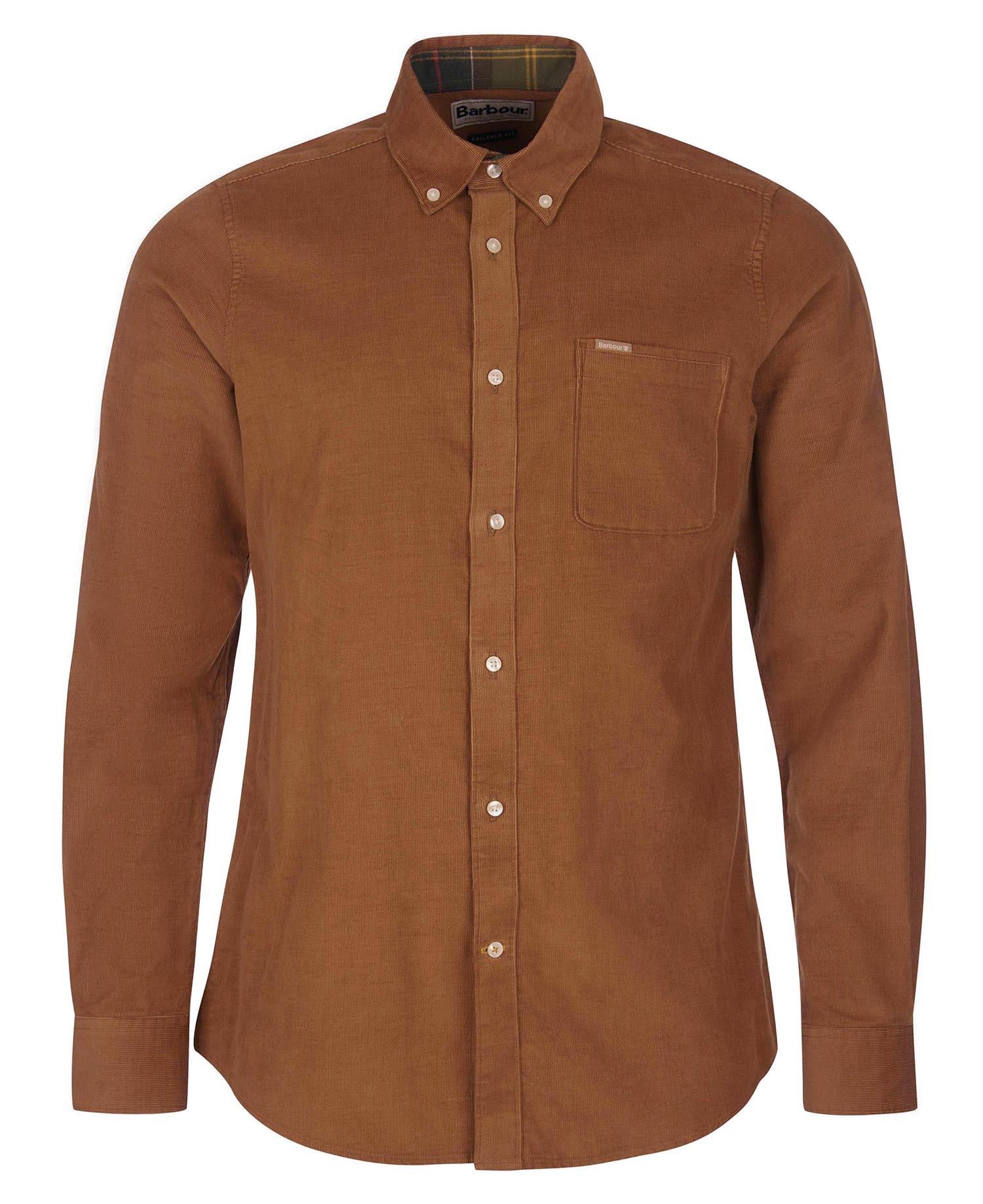 Ramsey Tailored Cord Shirt- Sandstone