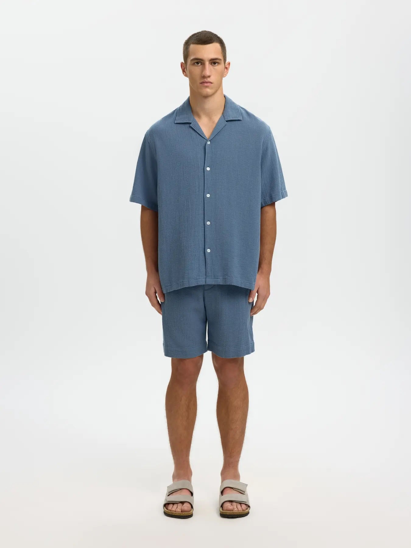 Rlxcal ss shirt resort - Blue mirage