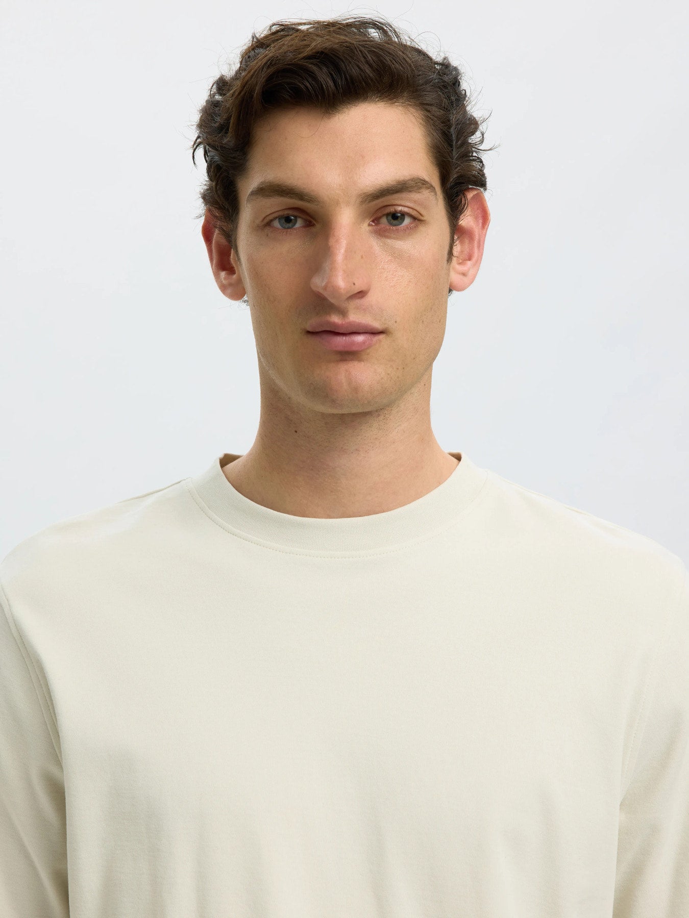Taj mid wit peach ss tee- Silver birch