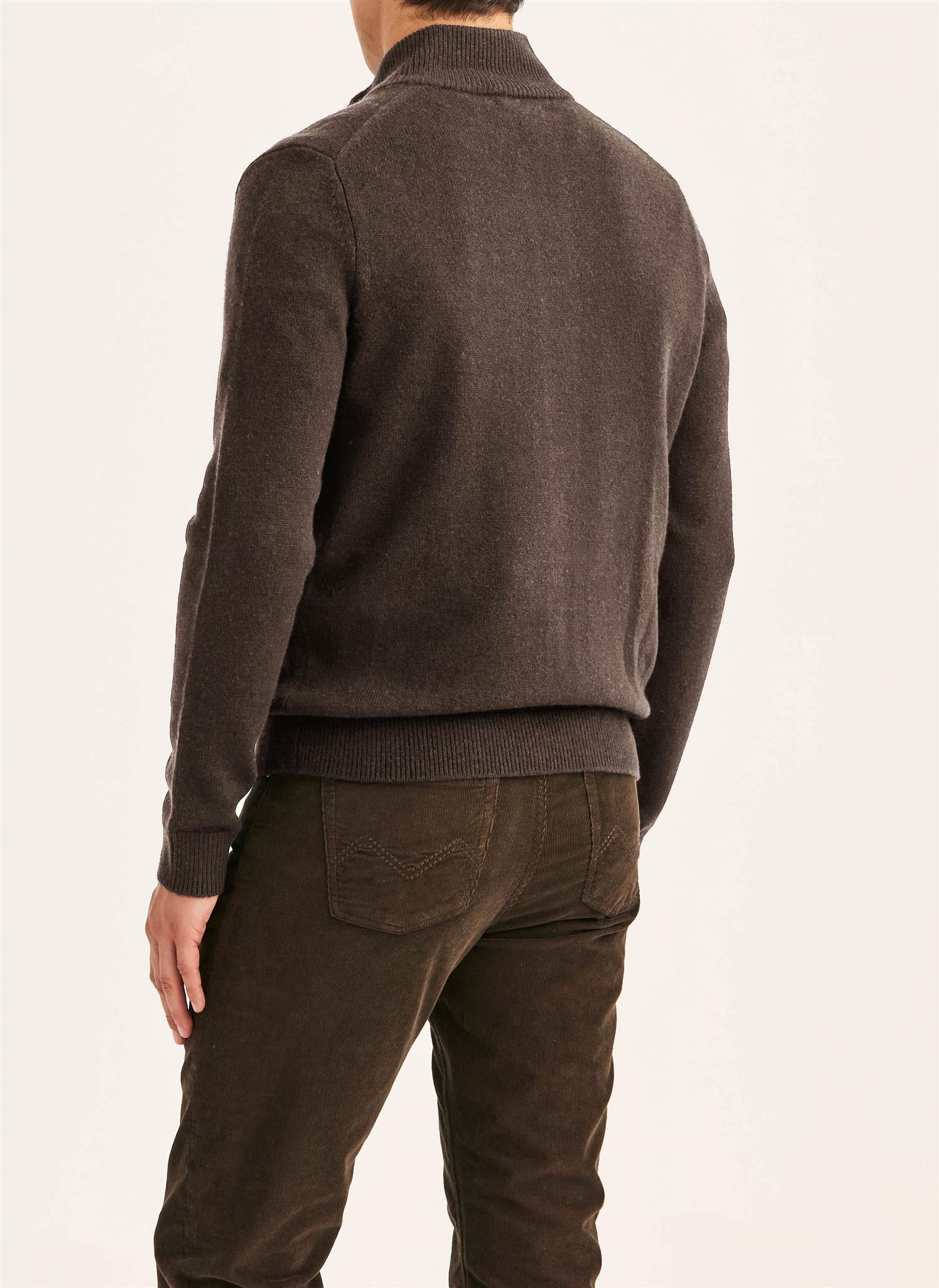 Hertford Button Cardigan- Brown