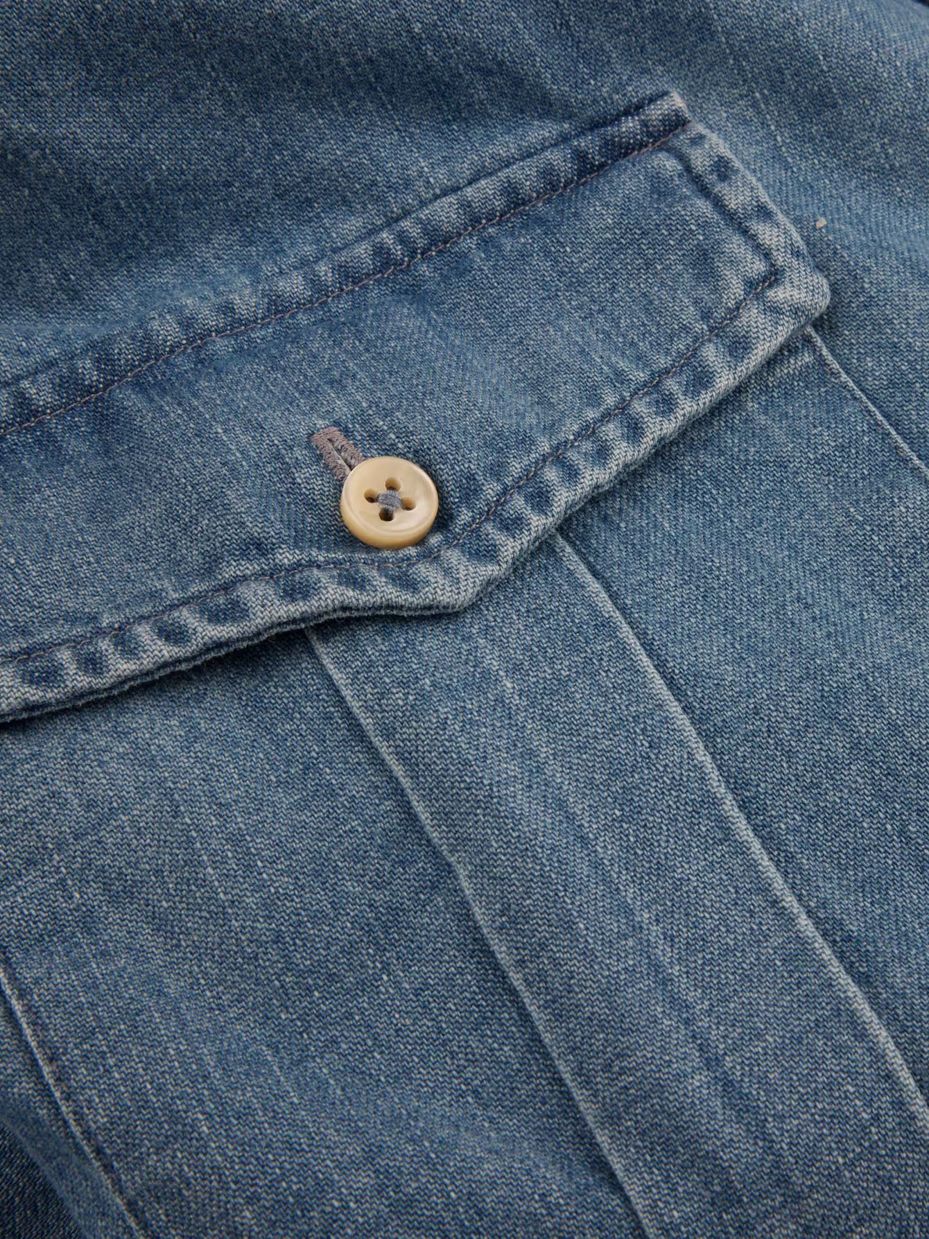 Regular denimskjorte-  Indigo
