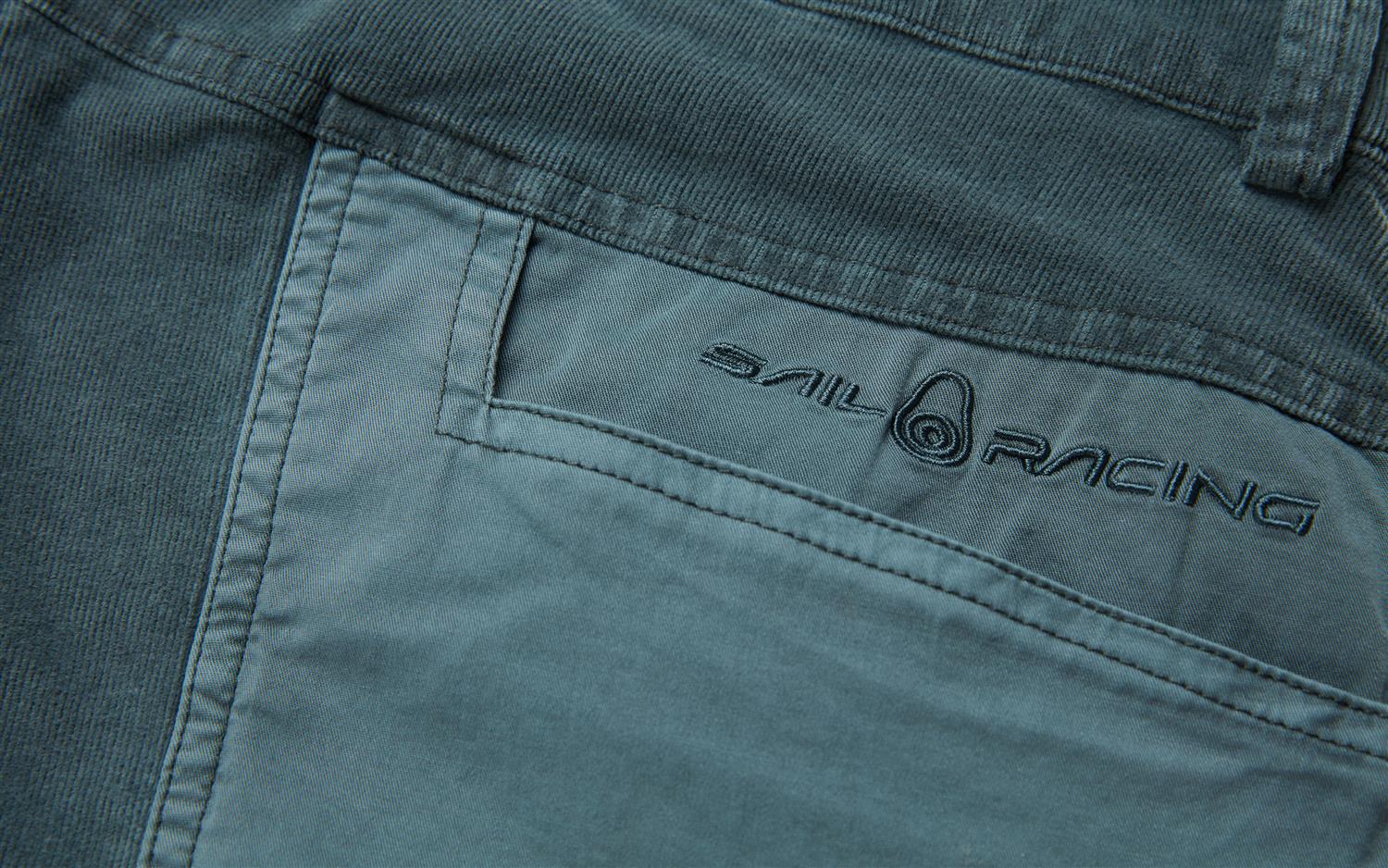 Blocked corduroy shorts -sea blue