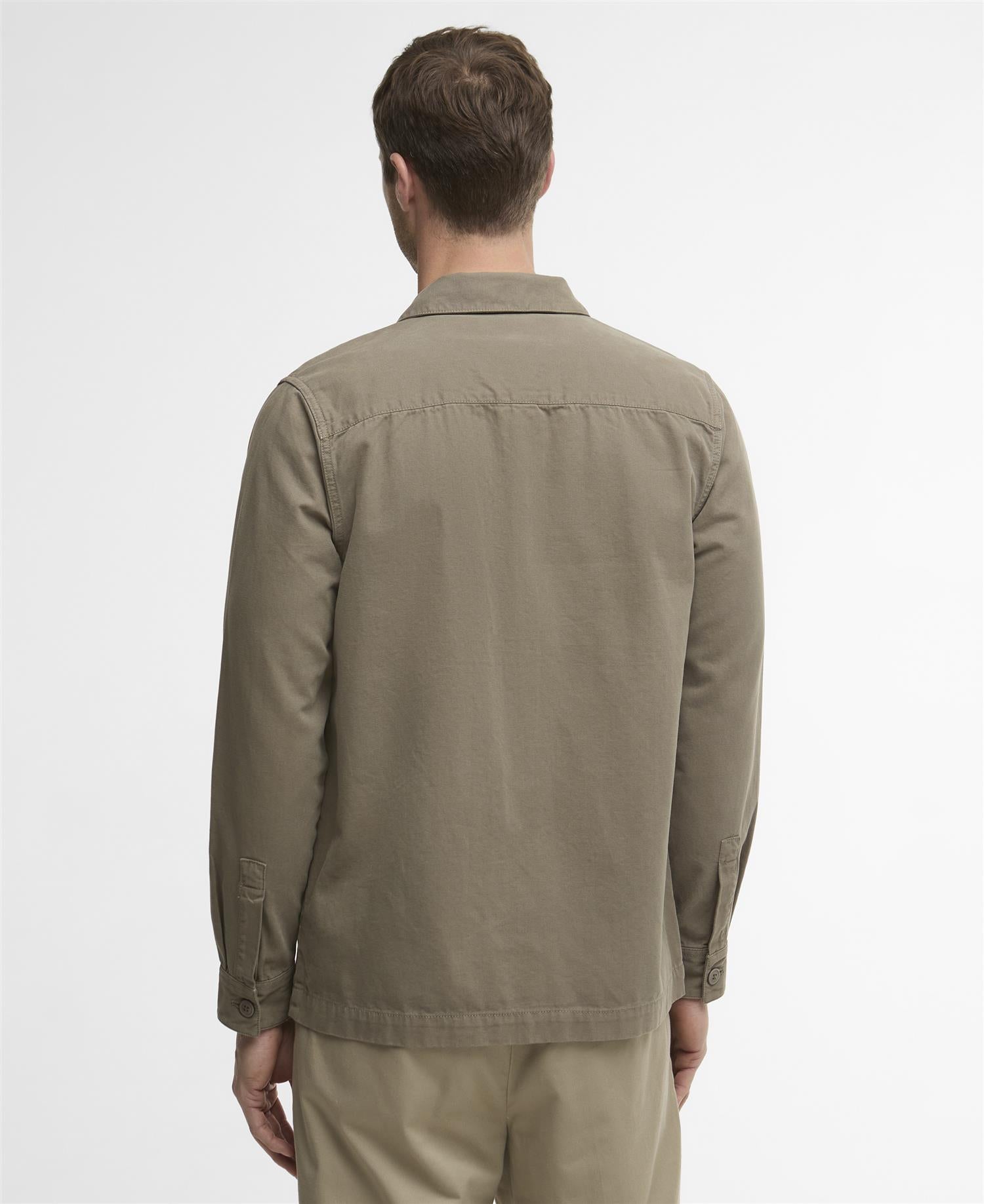 Washed Overshirt- Smokey olive