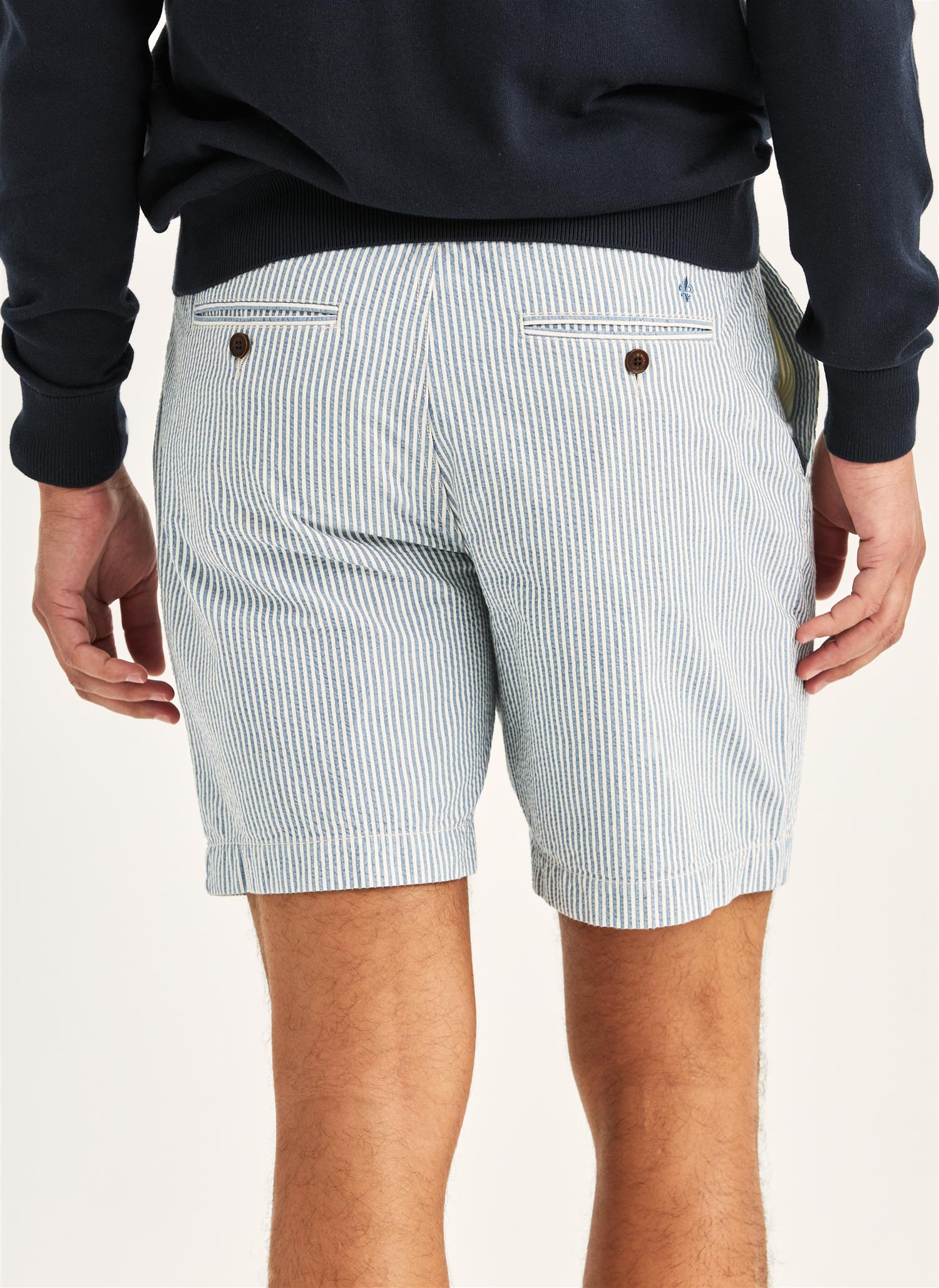 Fenix Seersucker Shorts- Blue