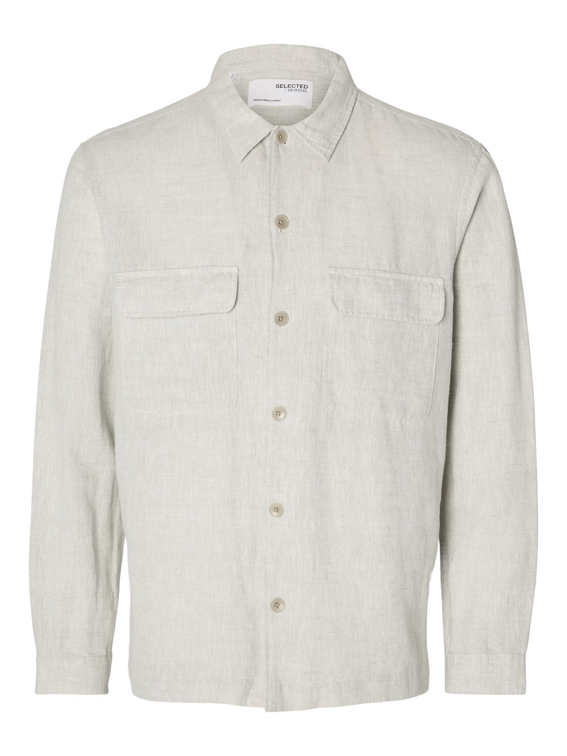 Mads-linen overshirt ls Pure cashmere