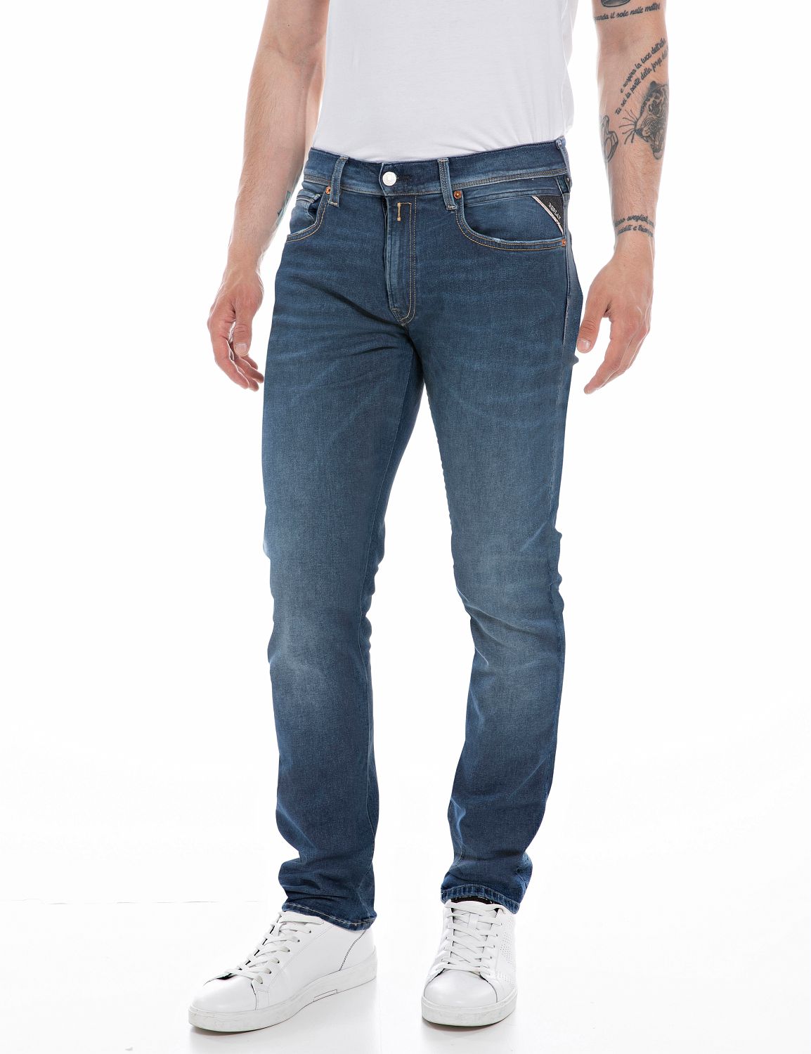 GROVER HYPERFLEX RE-USED JEANS Blue